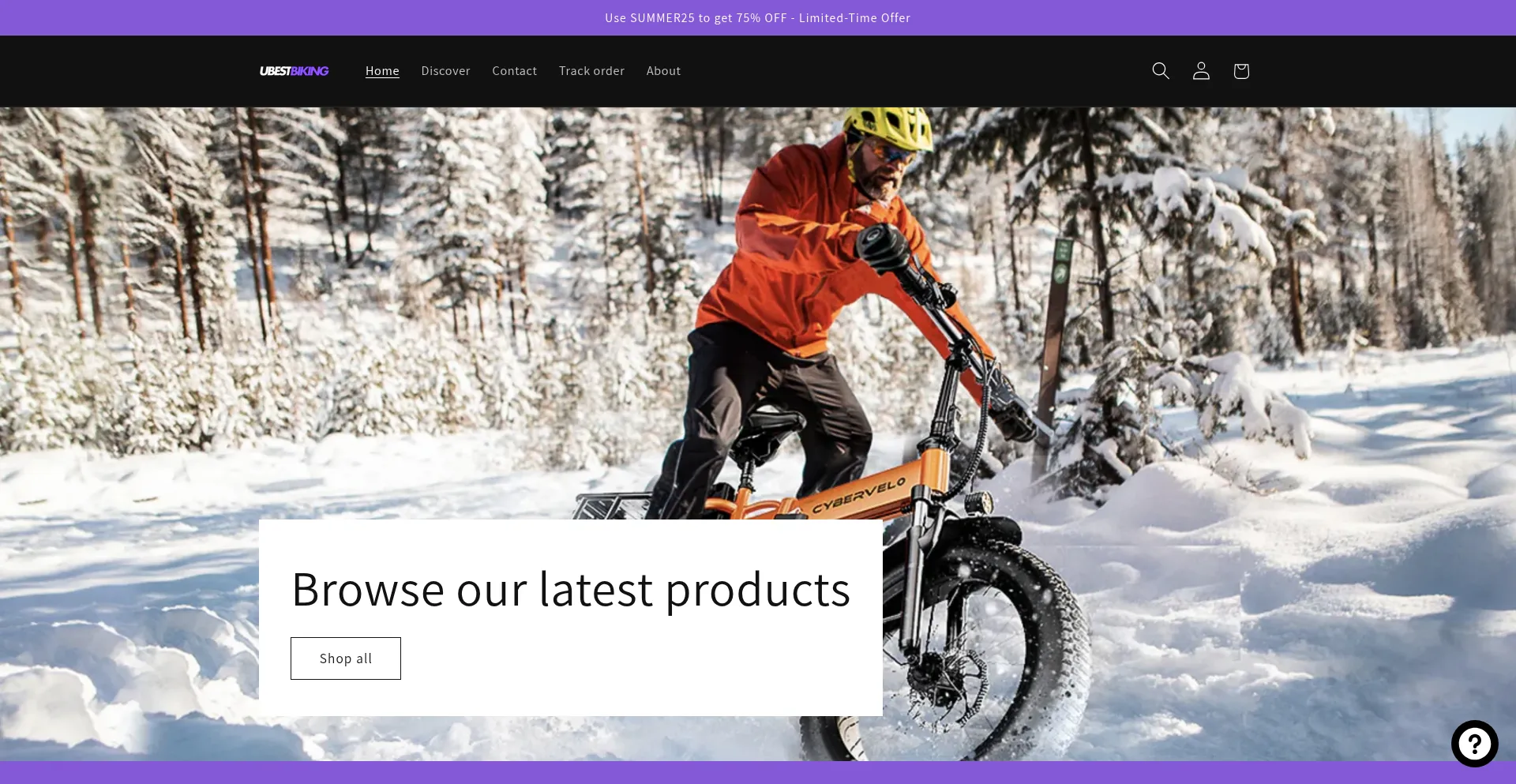 Website screenshot of Ubestbiking.com