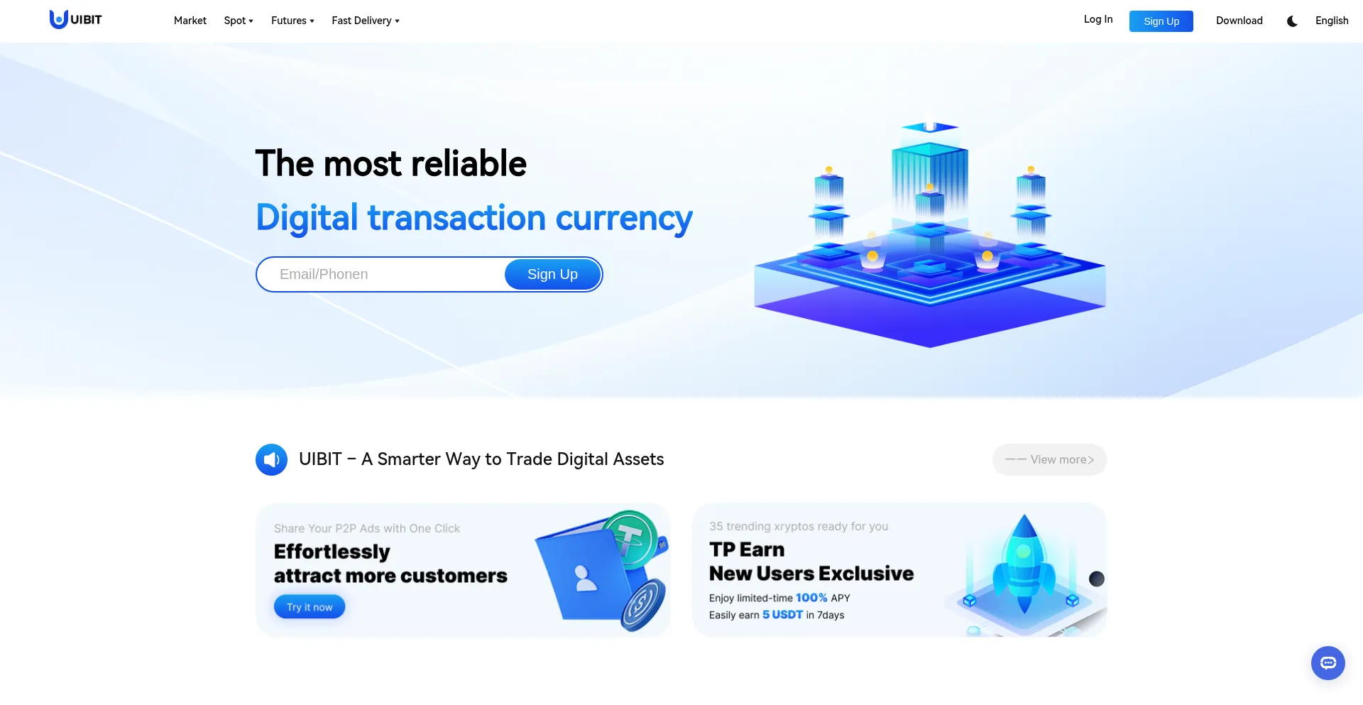 Website screenshot of Uibit.com