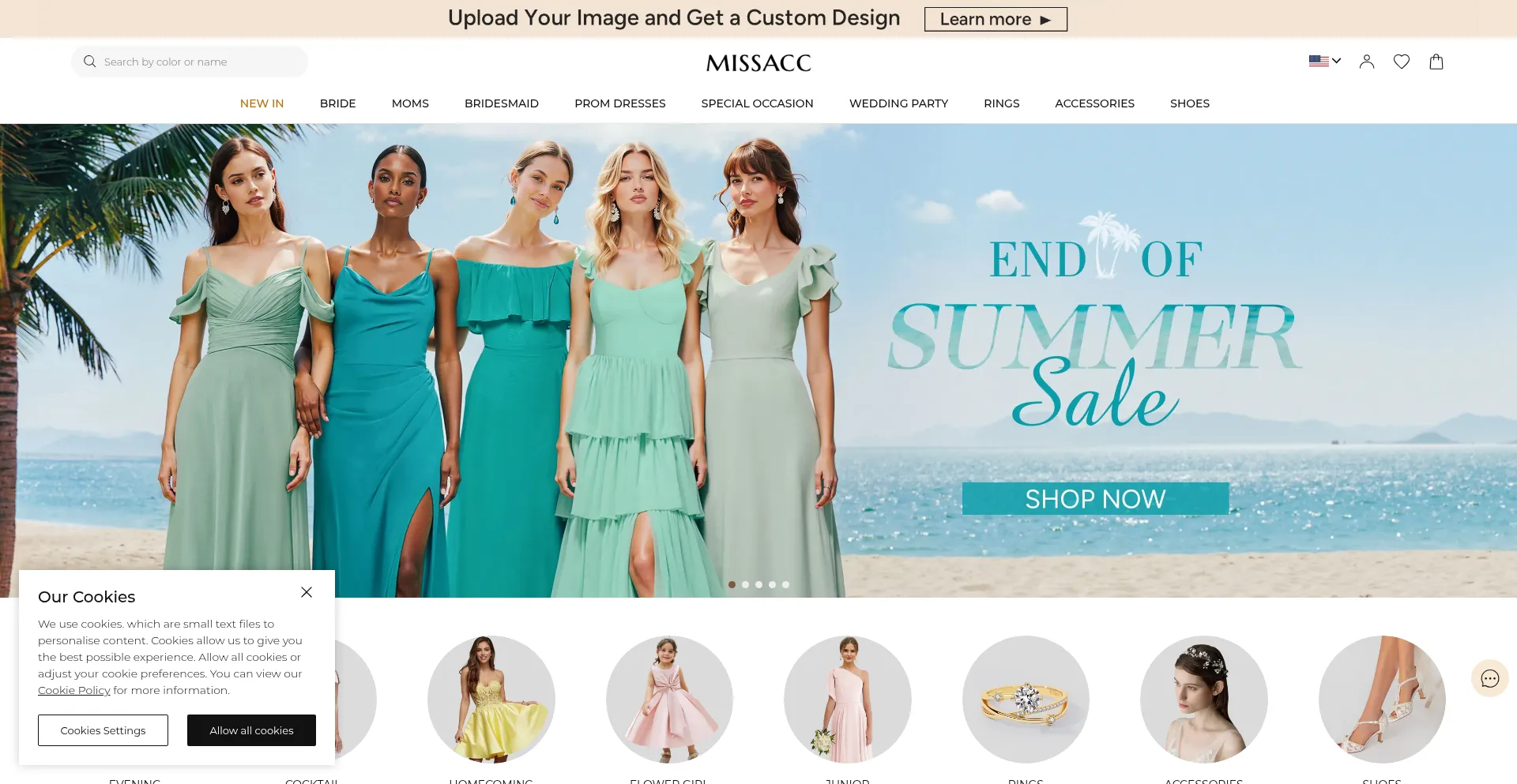 Website screenshot of Uk.missacc.com