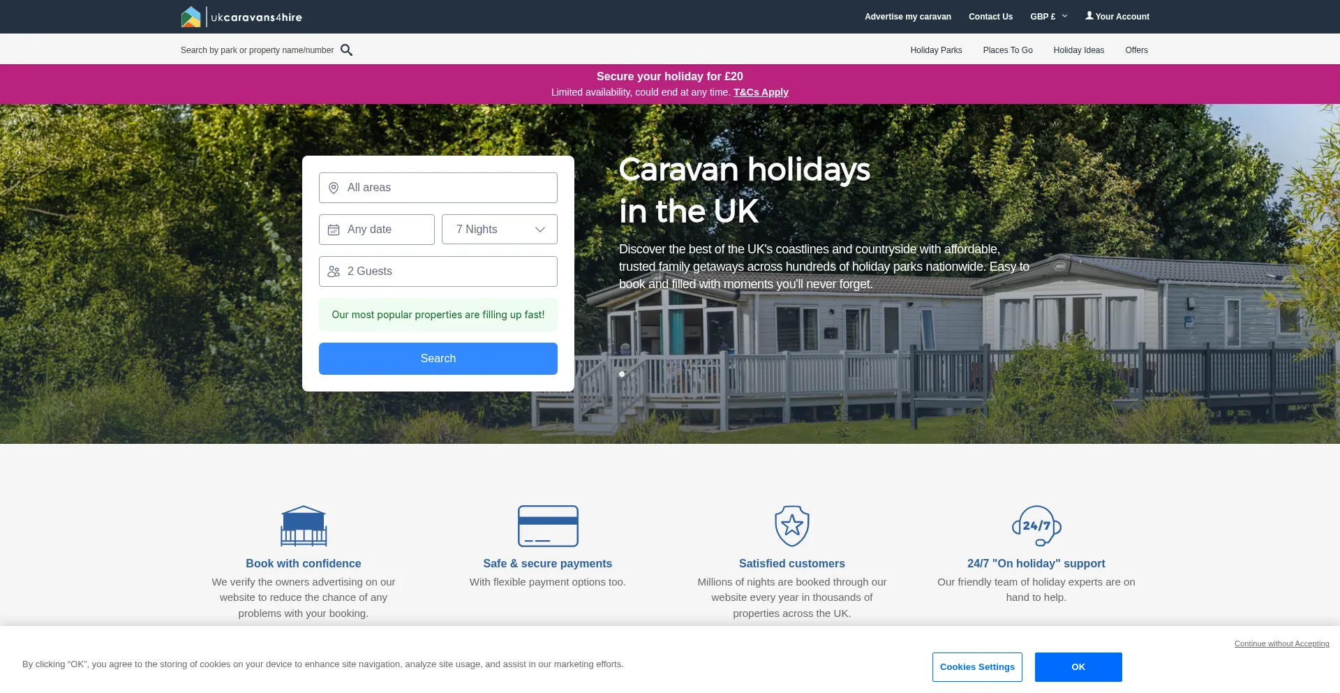 Ukcaravans4hire.com