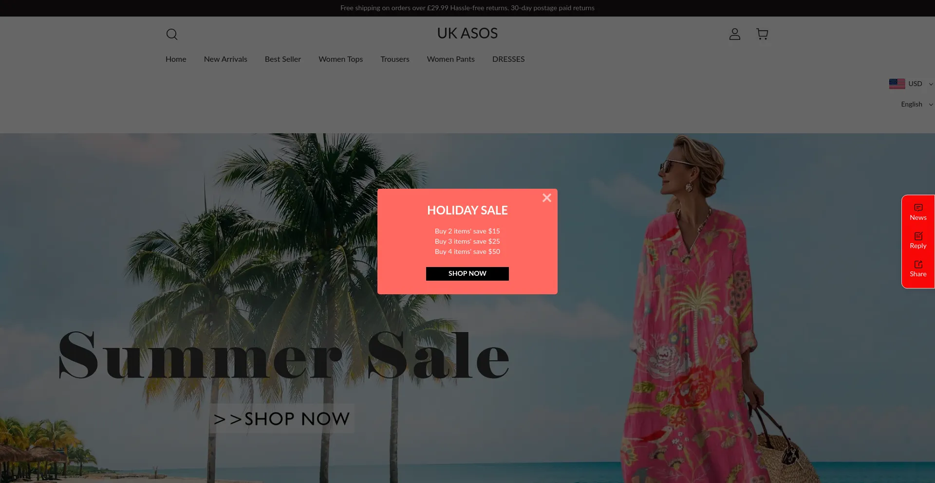 Website screenshot of Ukclothtop.shop