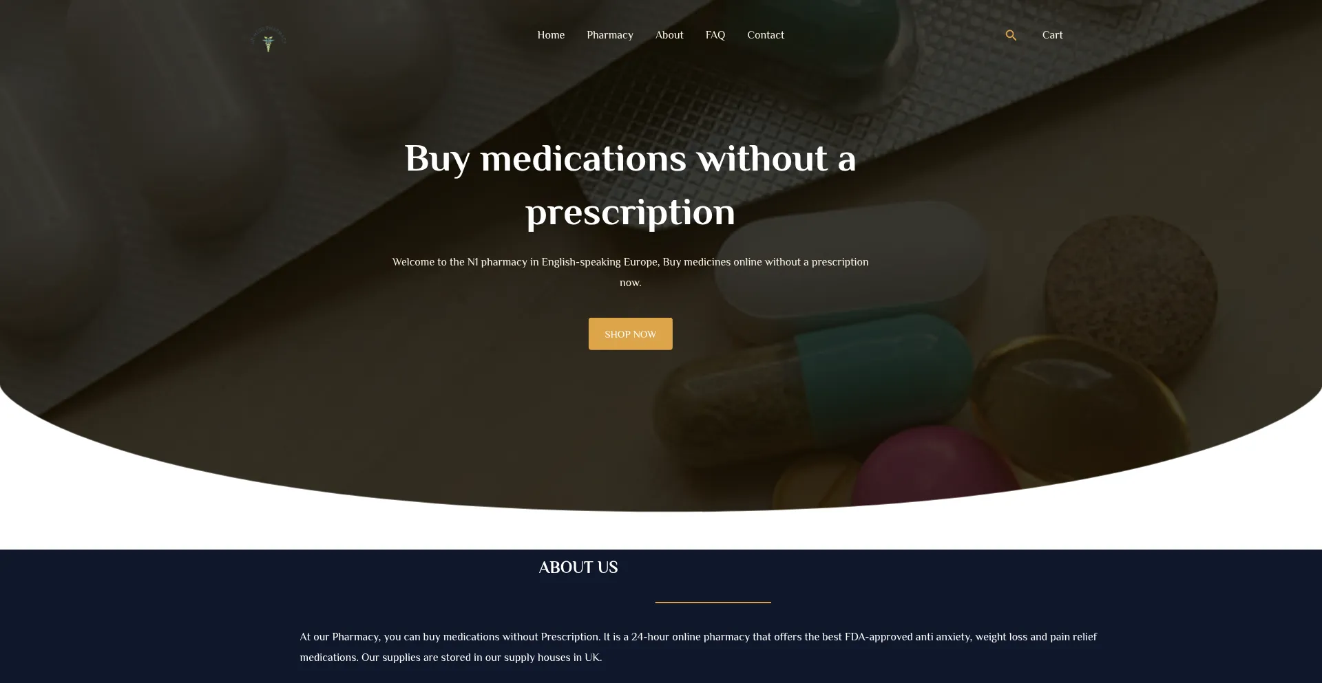 Website screenshot of Ukmedspharmacy.com