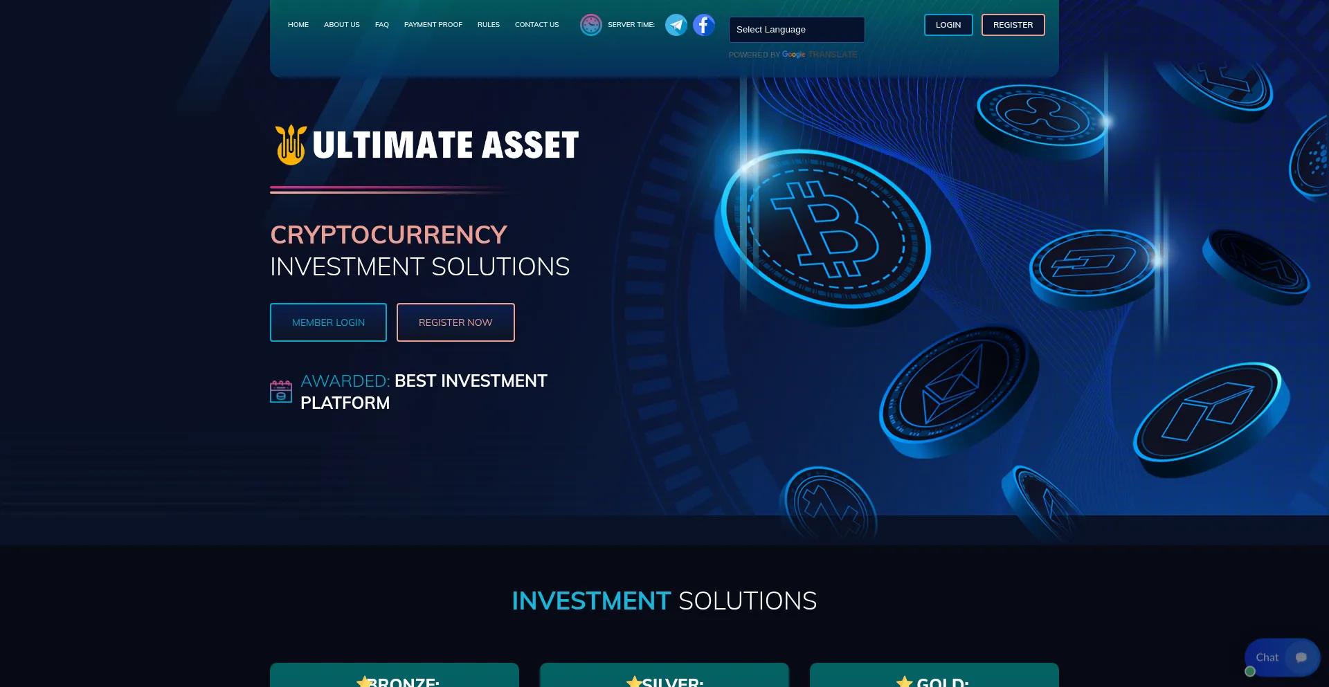 Website screenshot of Ultimateassetsltd.com