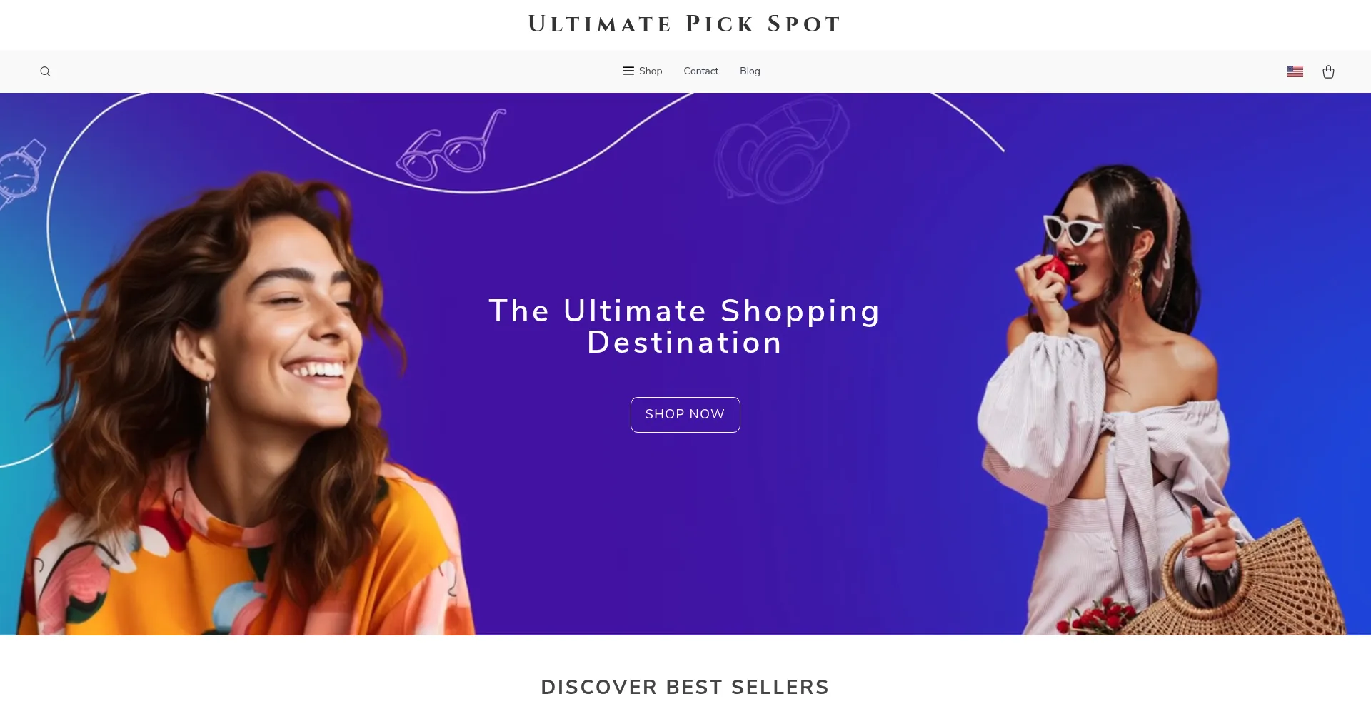 Website screenshot of Ultimatepickspot.shop
