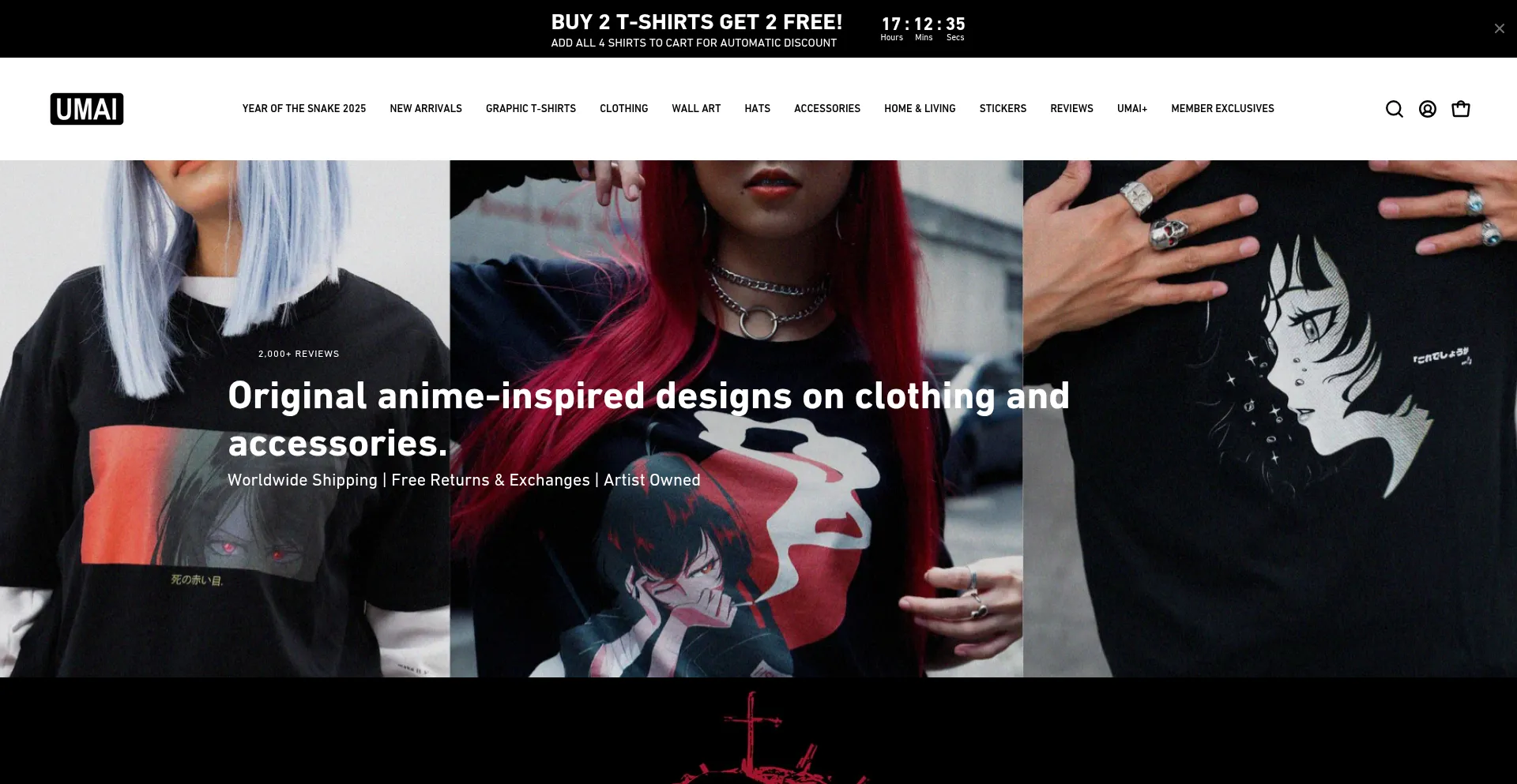 Website screenshot of Umaiclothing.com