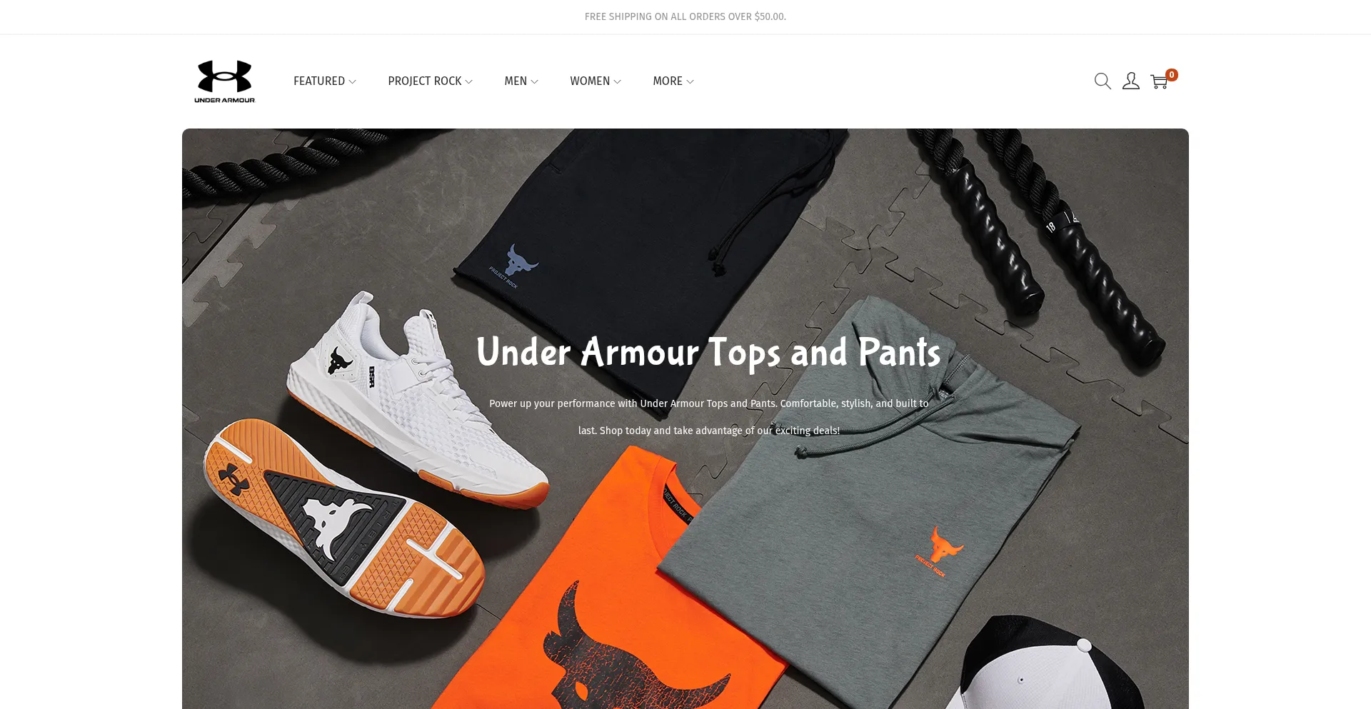 Website screenshot of Underarmourfashionlife.com