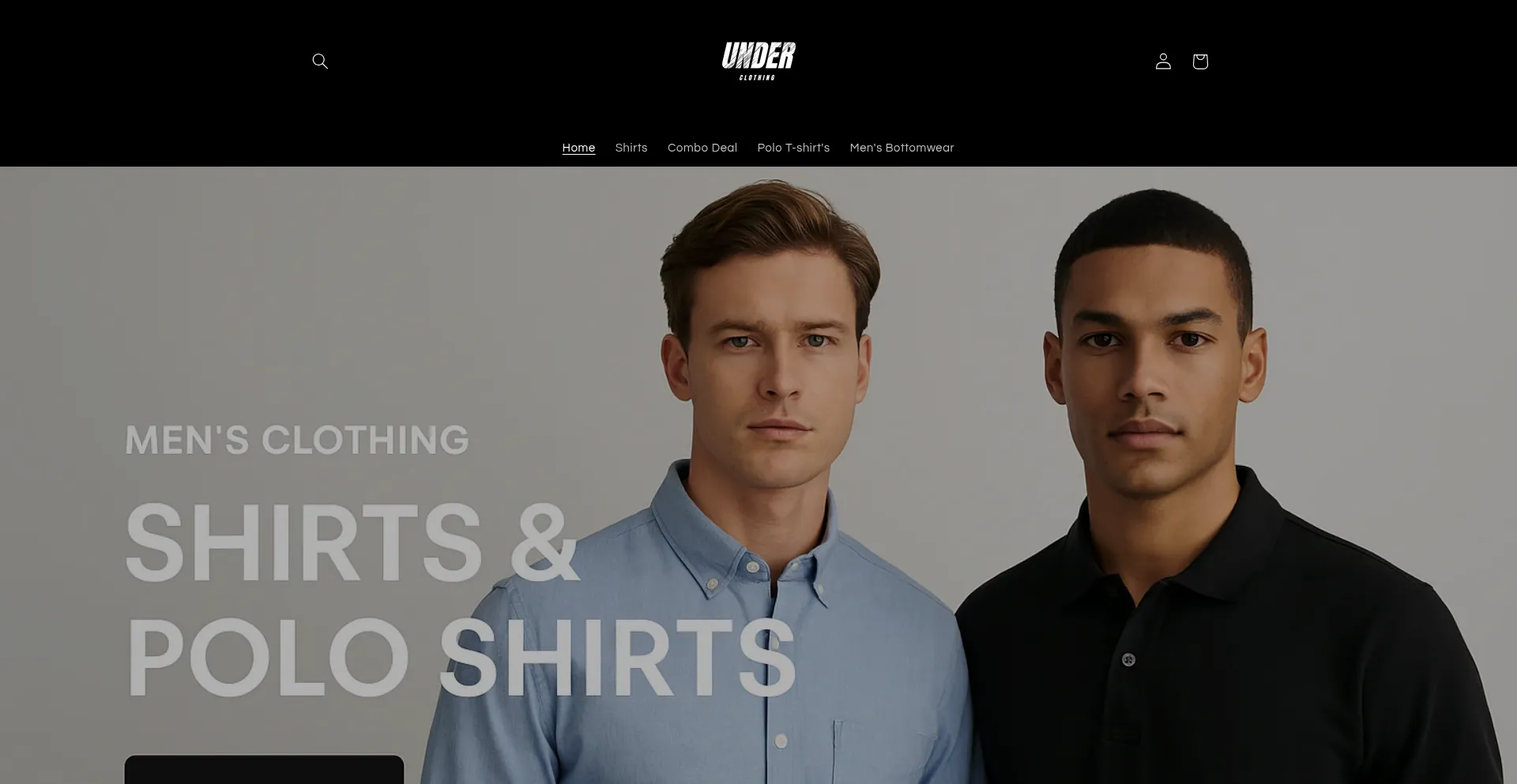 Website screenshot of Underclothing.in
