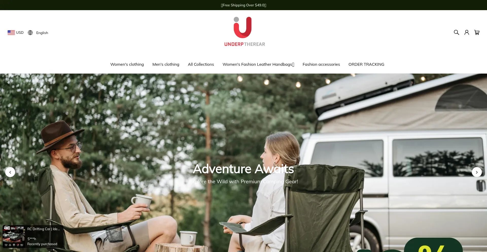 Website screenshot of Underptherear.com
