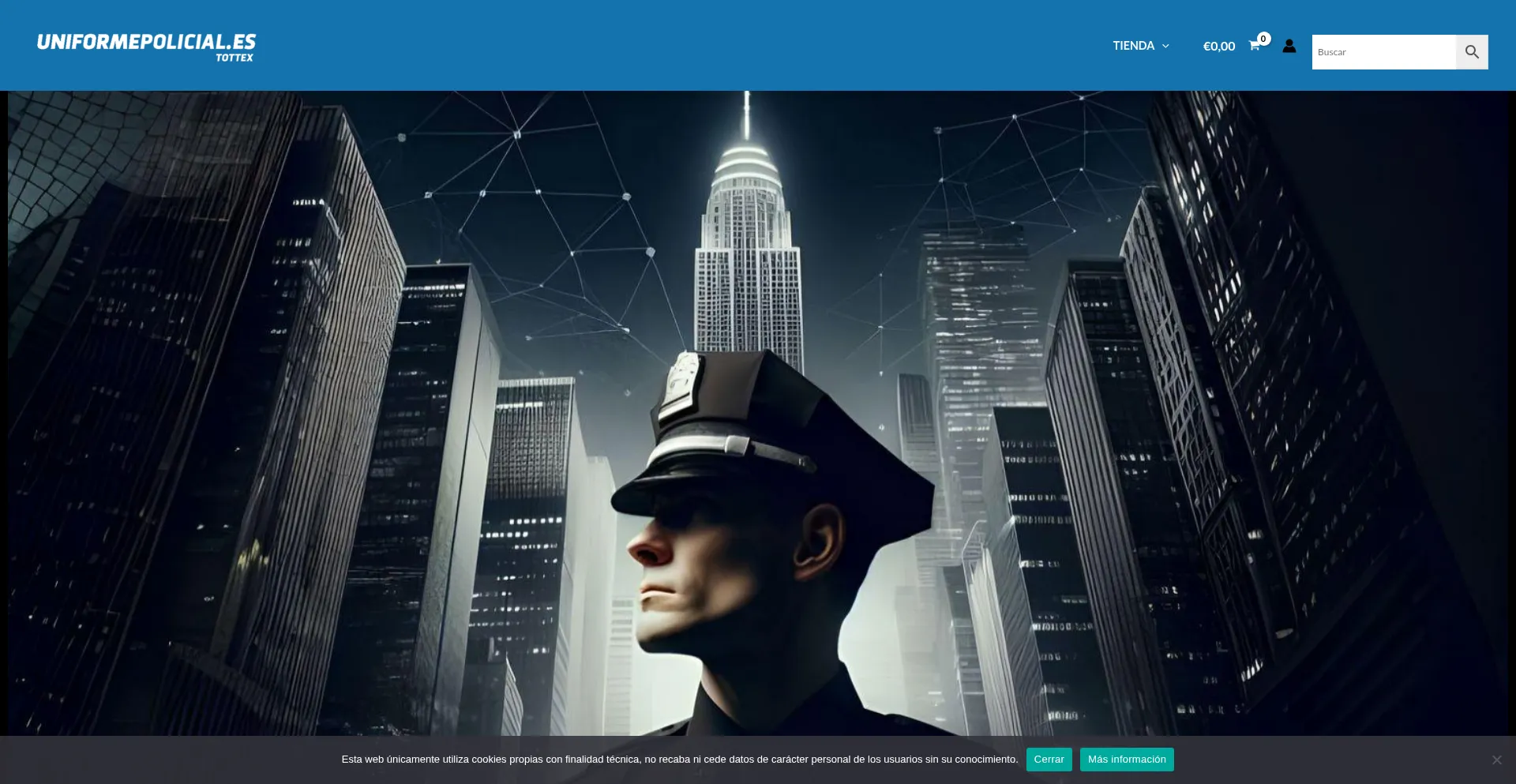 Website screenshot of Uniformepolicial.es