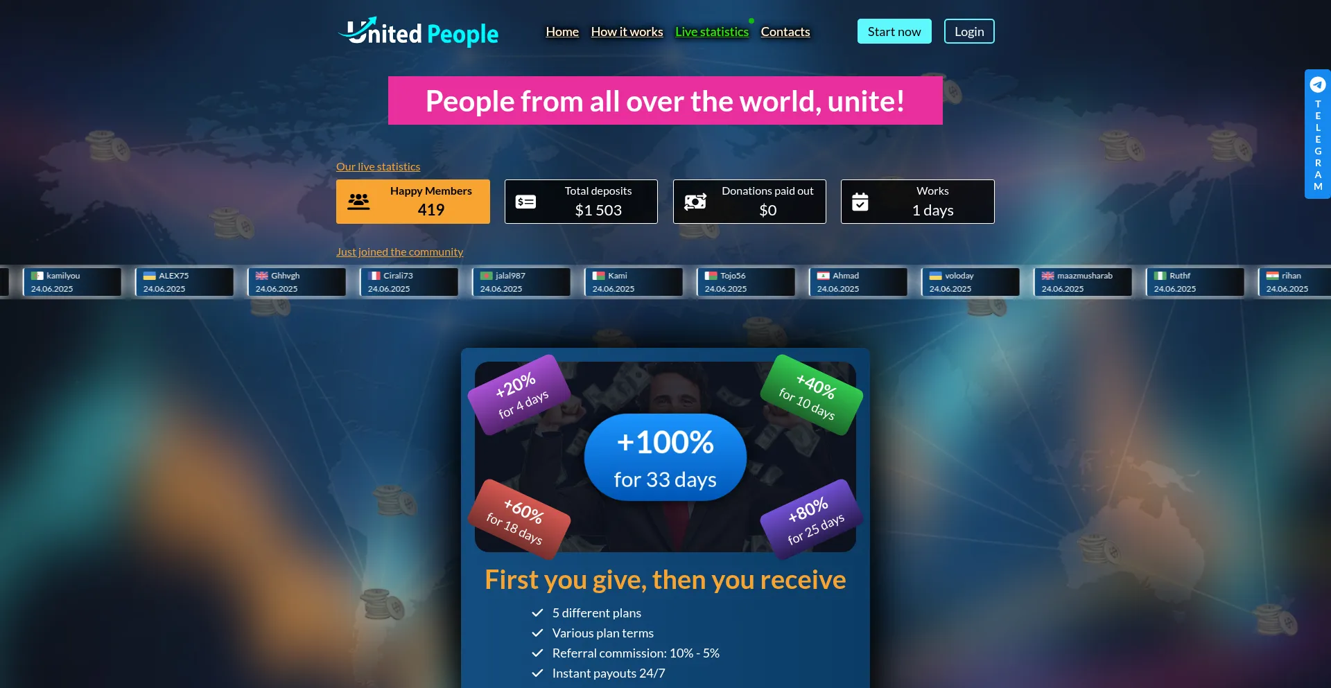 Website screenshot of United-power.me