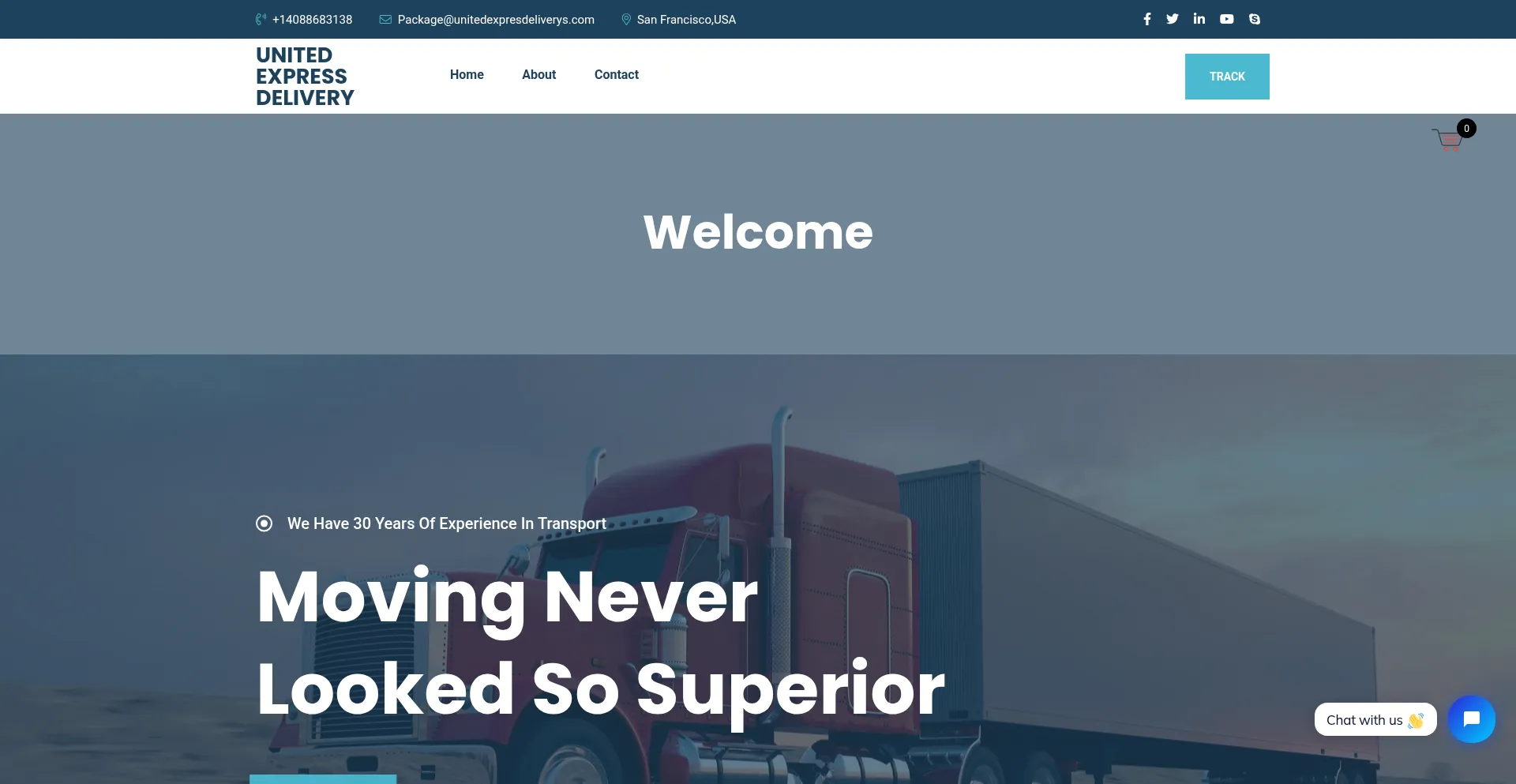 Website screenshot of Unitedexpresdeliverys.com