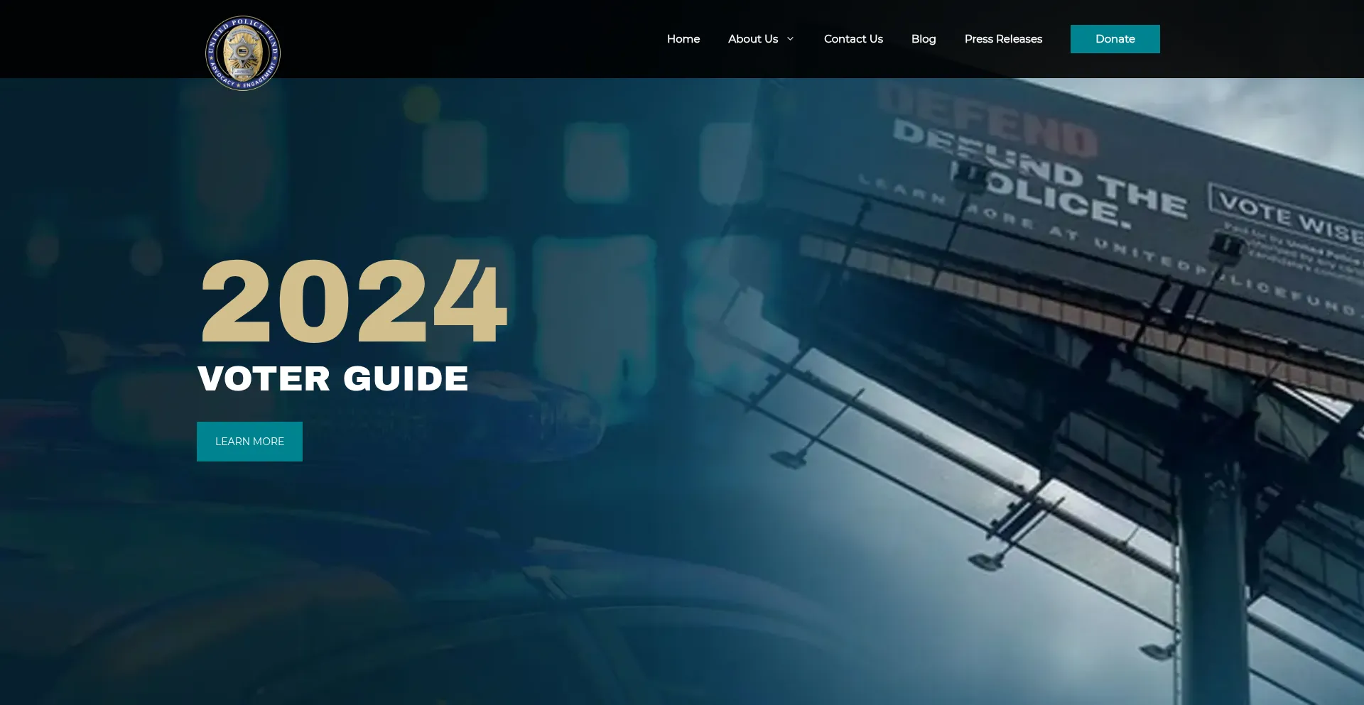 Website screenshot of Unitedpolicefund.org
