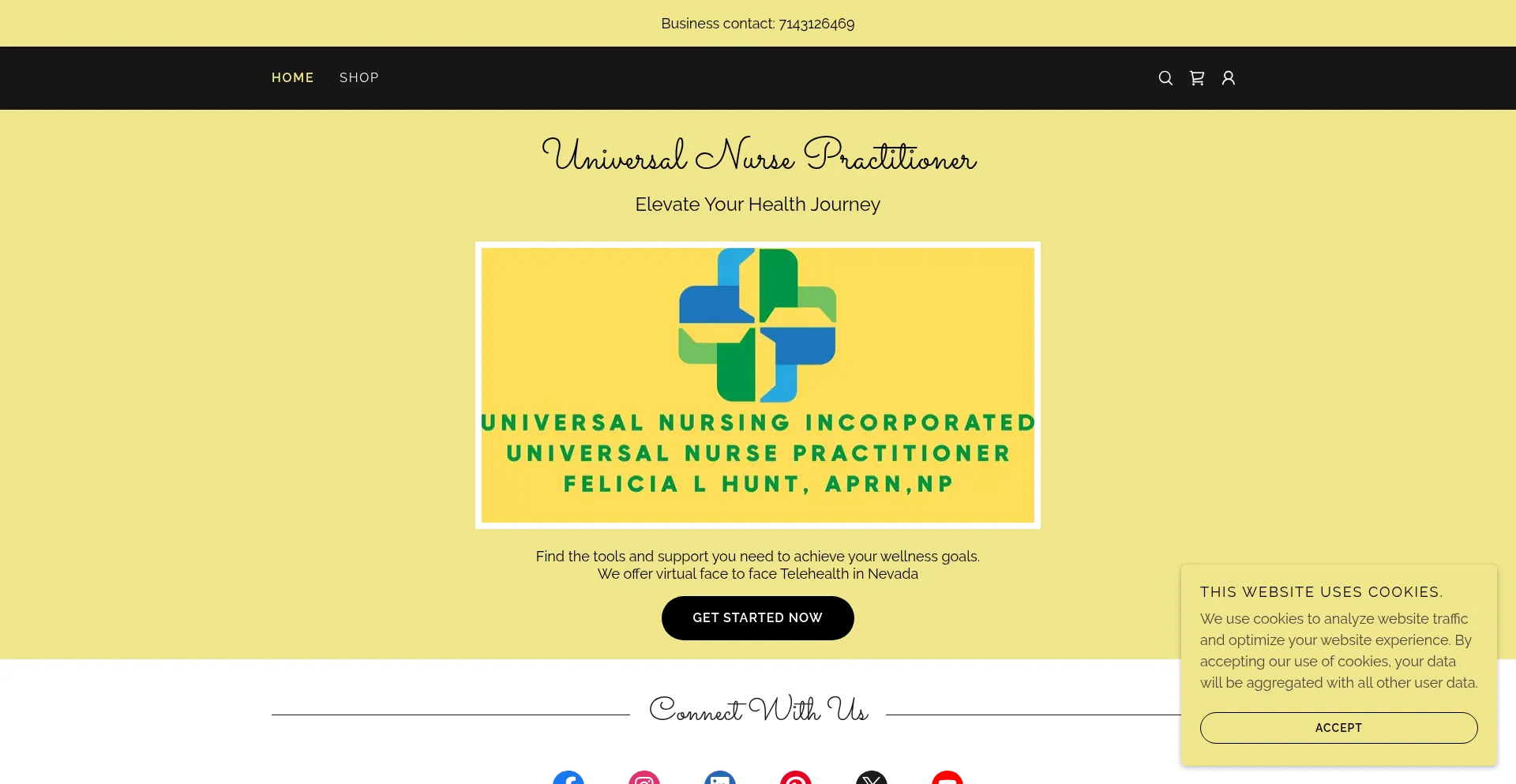 Website screenshot of Universalpractitioner.net