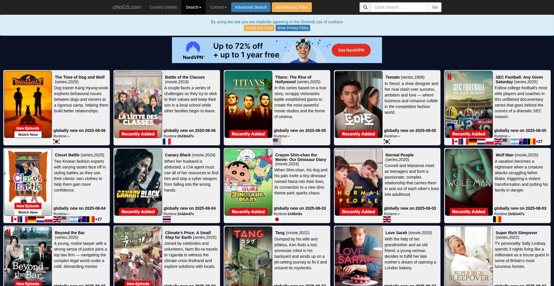 Website screenshot of Uno.gs