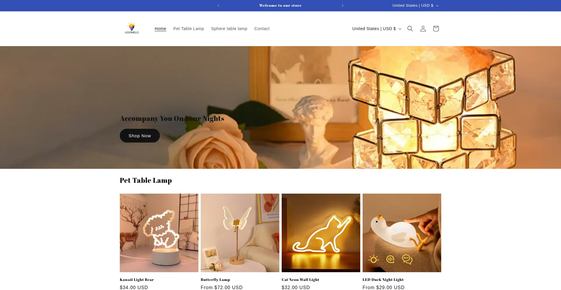 Website screenshot of Uoomelo.com