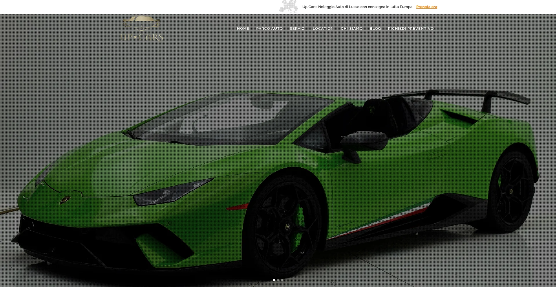 Website screenshot of Upcars.it