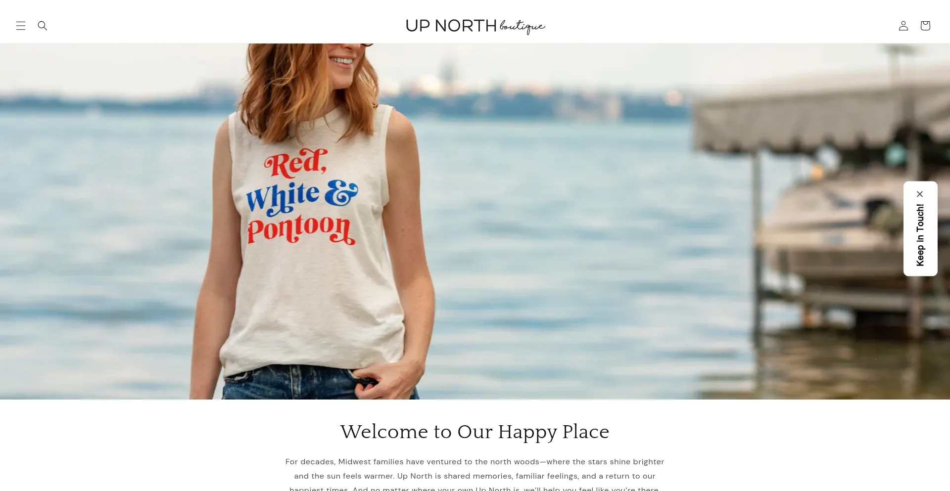 Website screenshot of Upnorthboutique.com