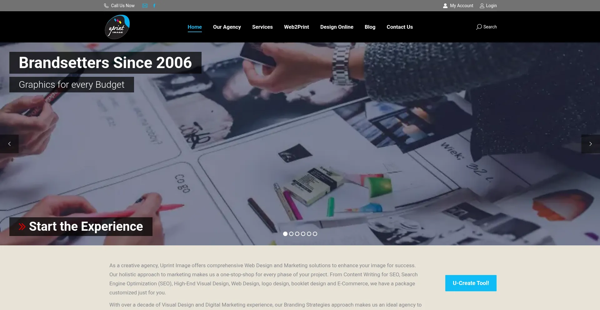 Website screenshot of Uprintimage.com