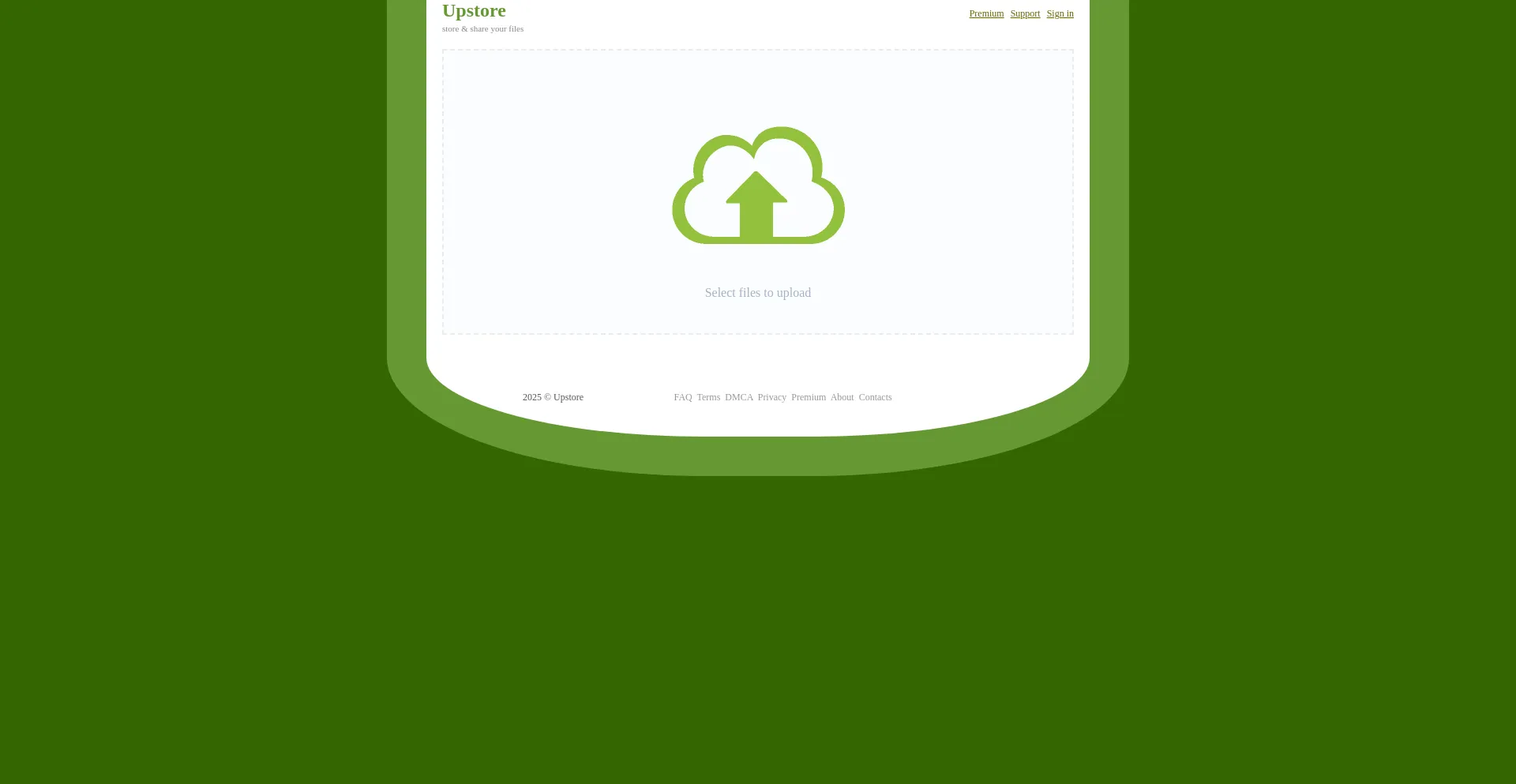 Website screenshot of Upstore.net