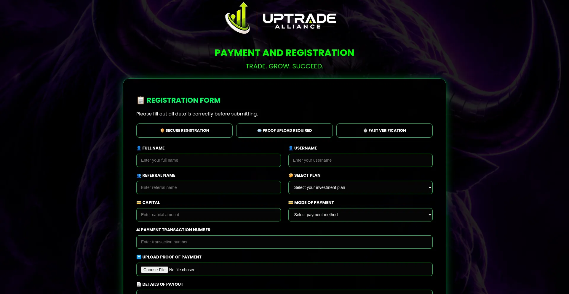 Uptradealliance-registration.netlify.app