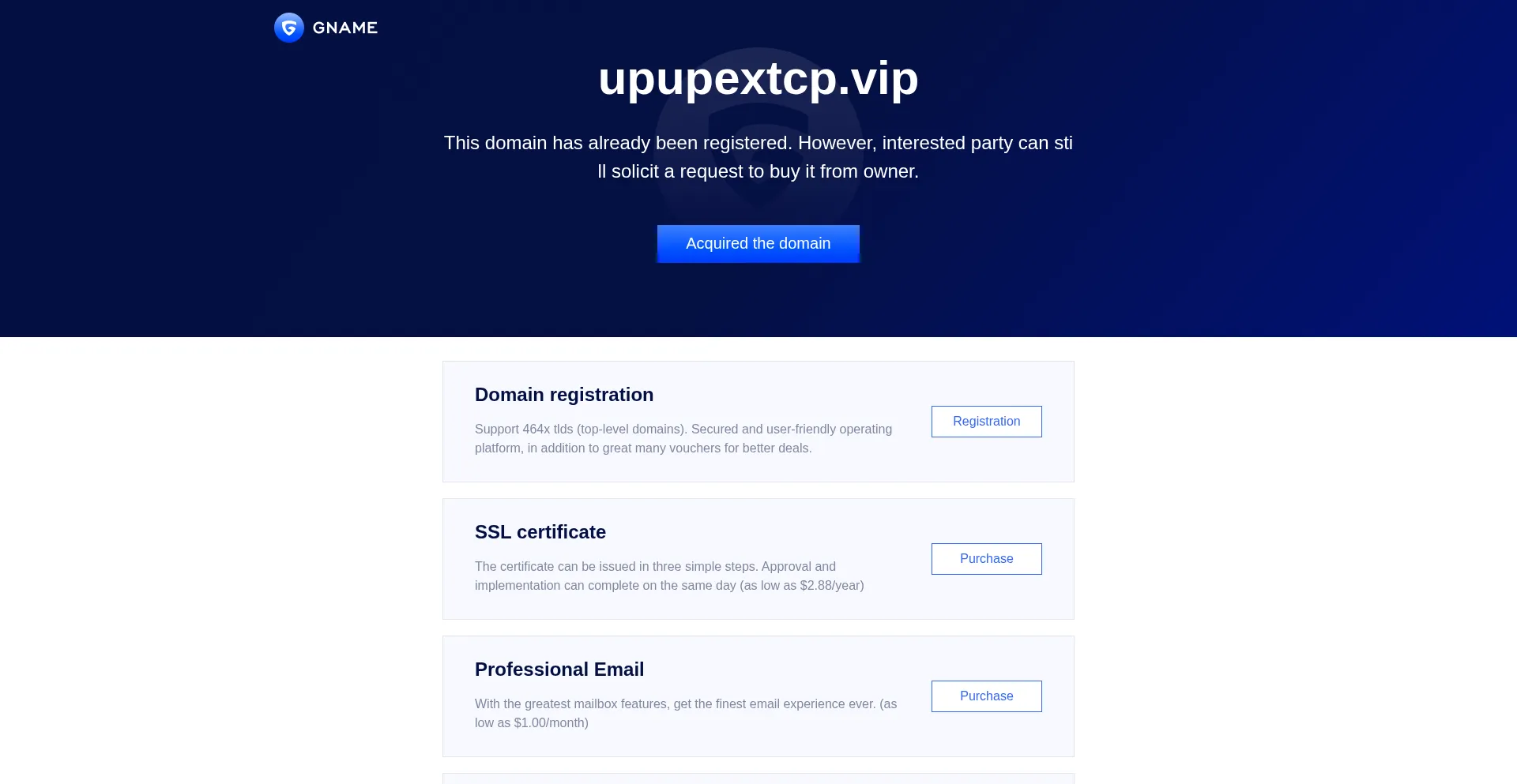 Website screenshot of Upupextcp.vip