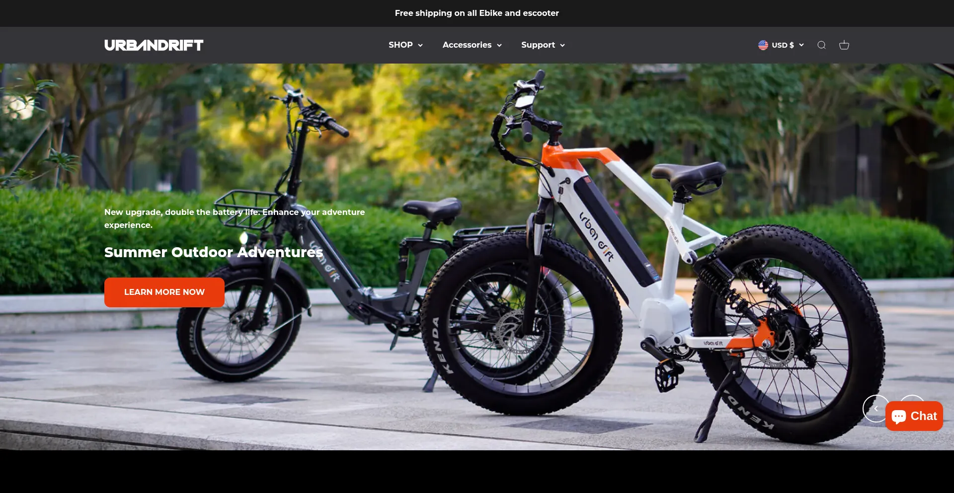 Website screenshot of Urbandrift.com