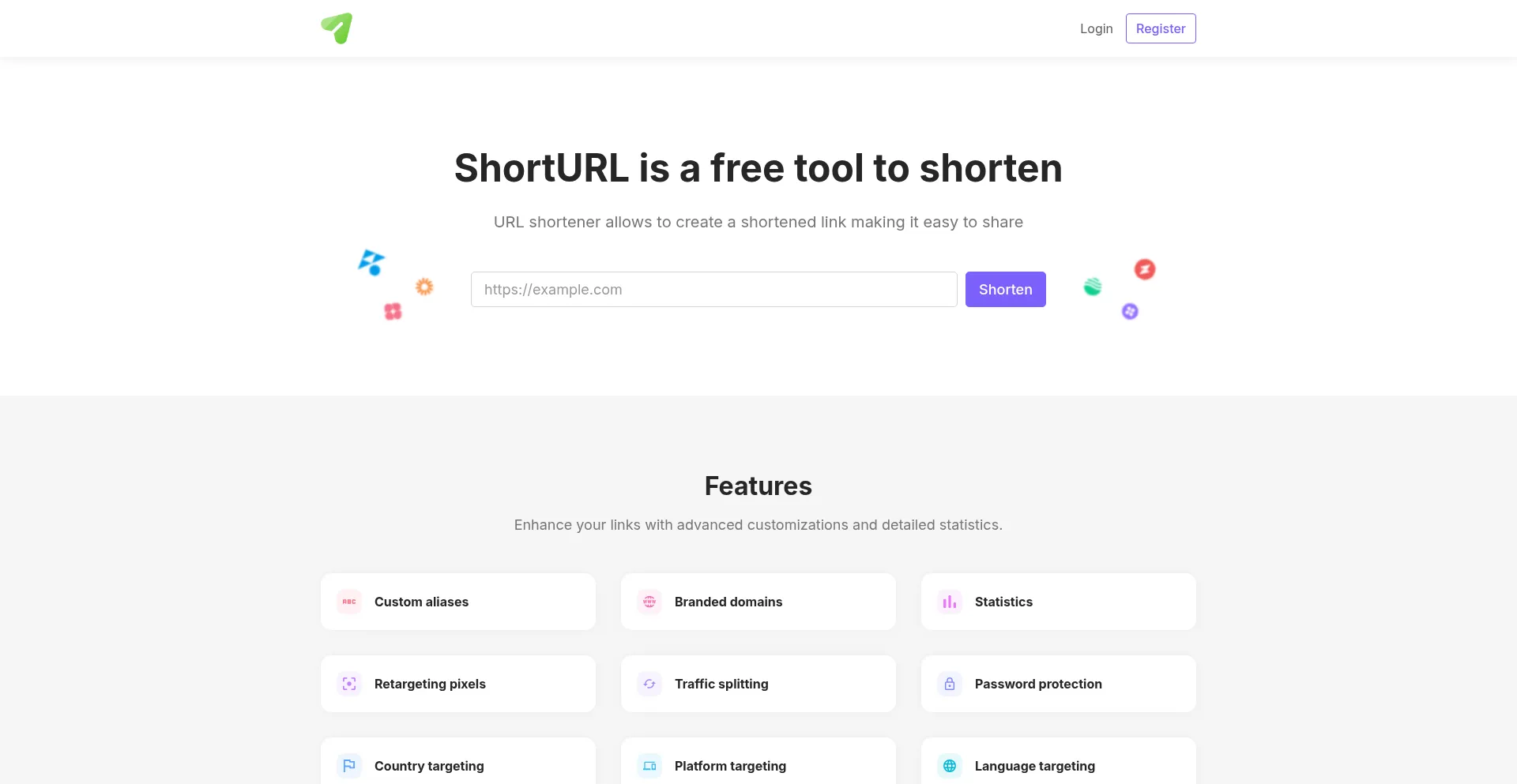 Website screenshot of Url.spa