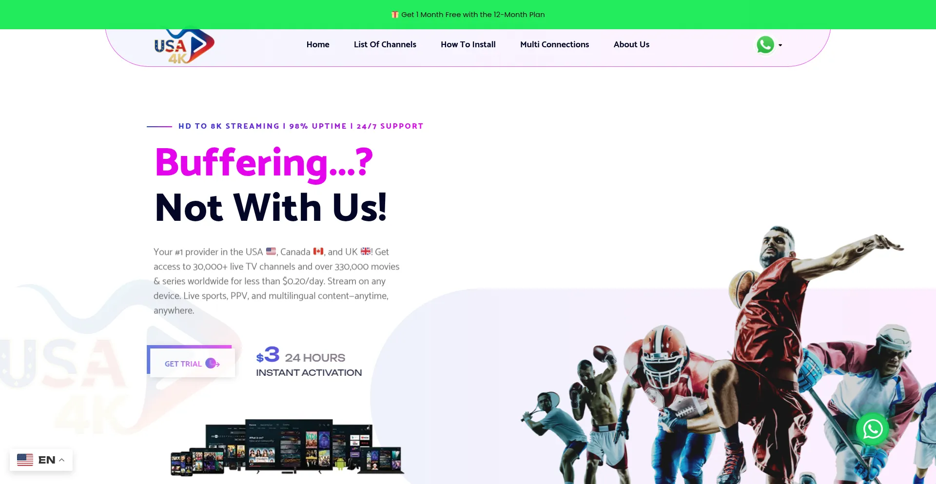 Website screenshot of Us4k.store