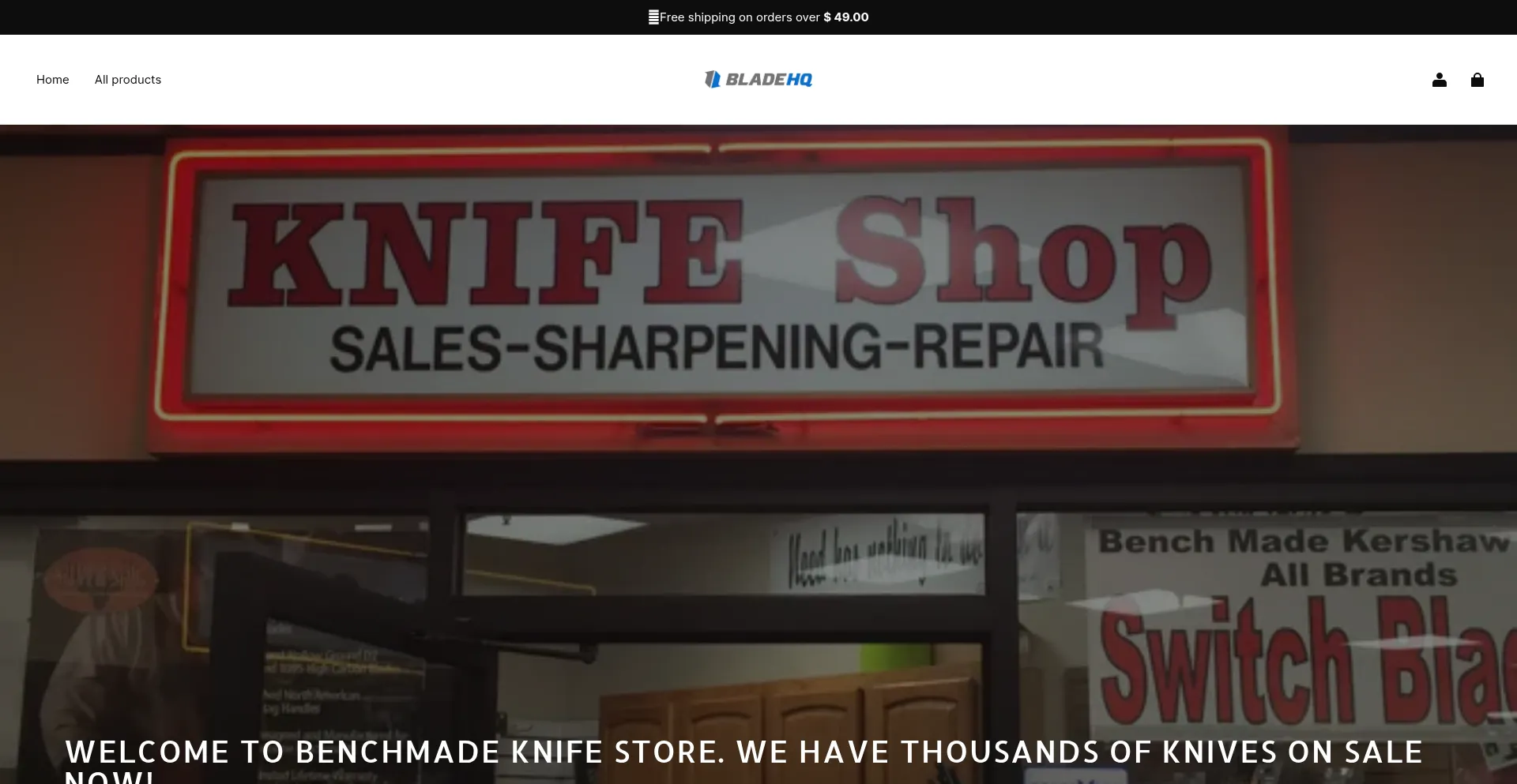Website screenshot of Us-bladehq.com