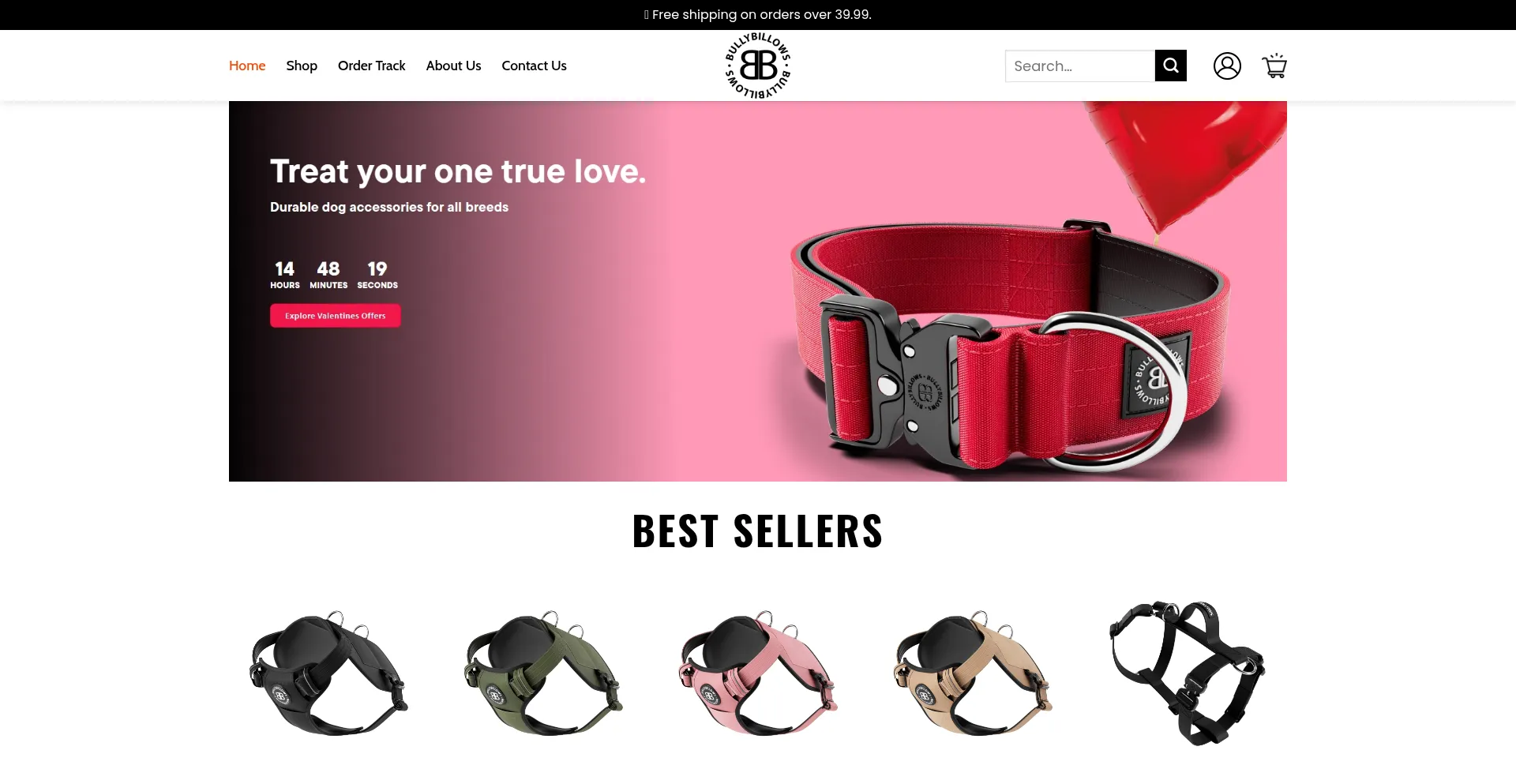 Website screenshot of Us-bullybillows.shop