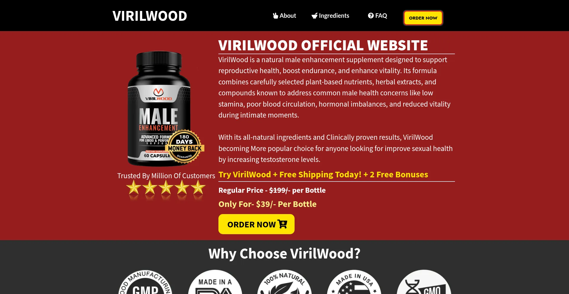 Website screenshot of Us-en-virilwood.us