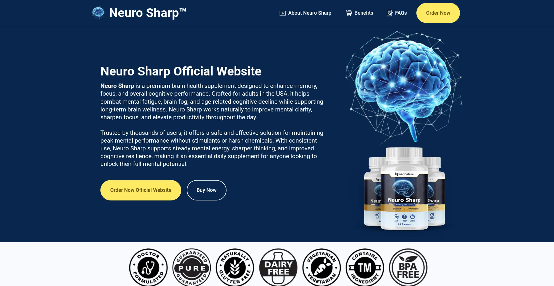 Website screenshot of Us-us--neurosharp.com