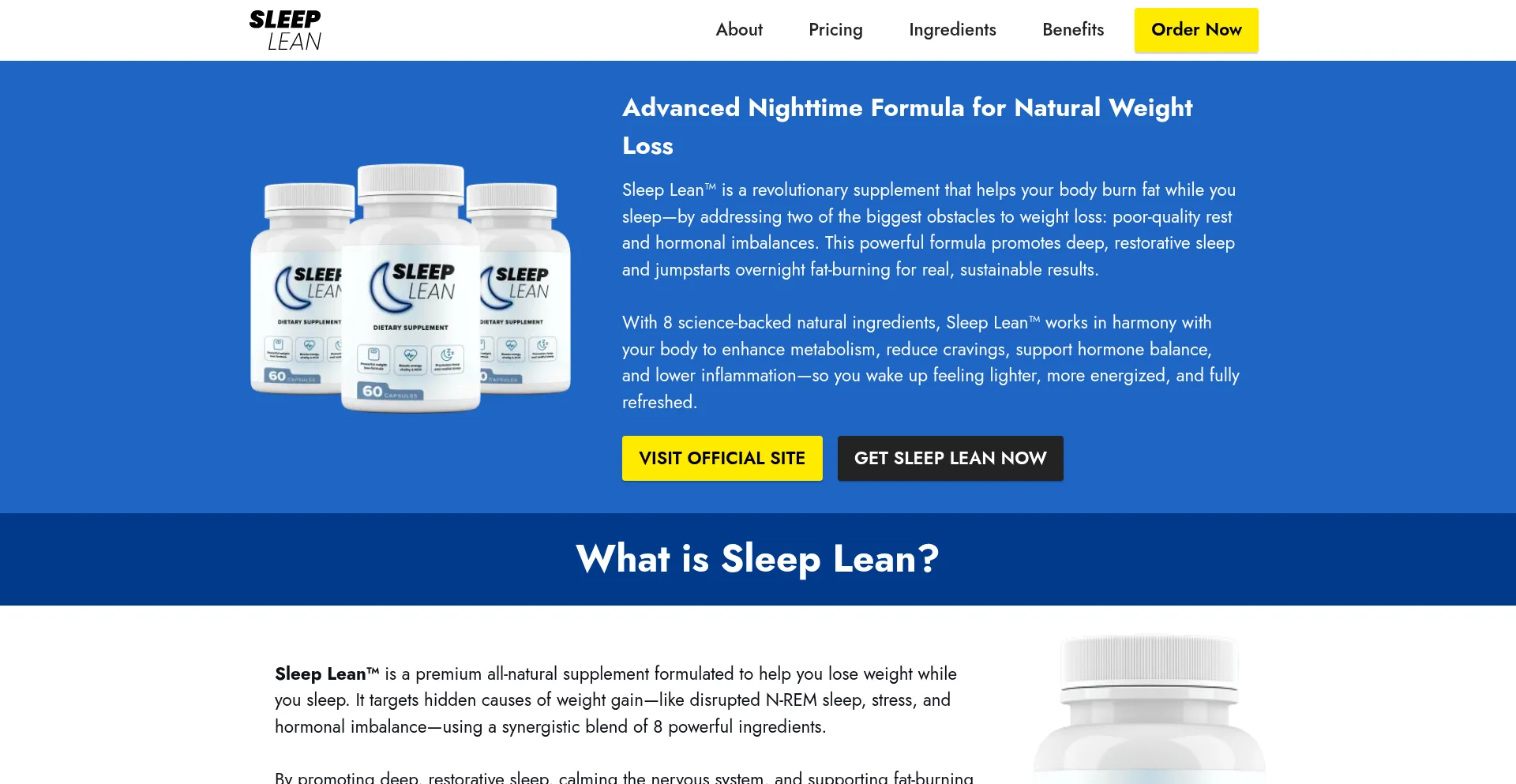 Website screenshot of Usa-us-sleeplean.com