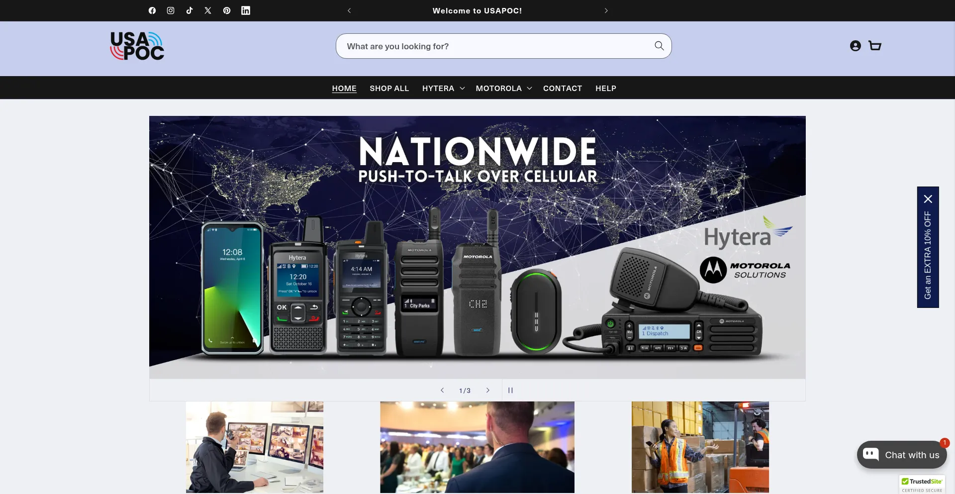 Website screenshot of Usapoc.com