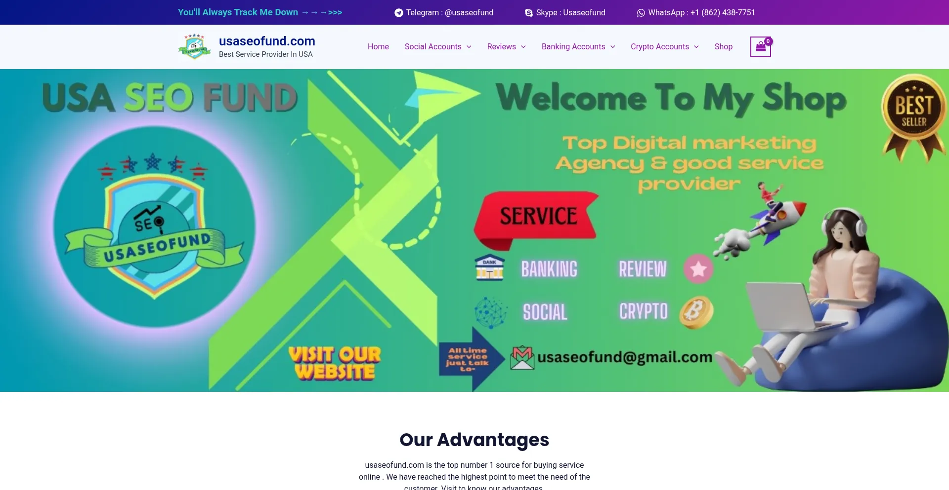 Website screenshot of Usaseofund.com