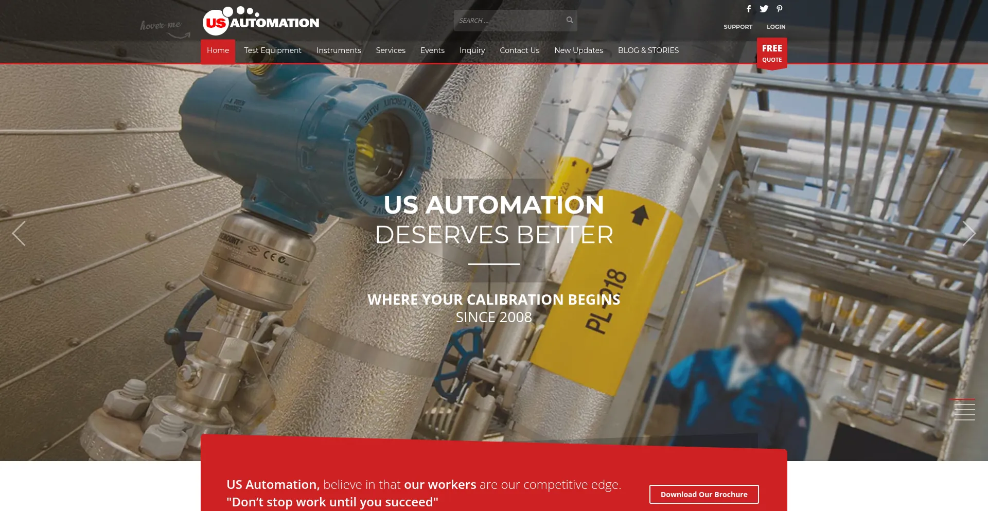Website screenshot of Usautomationlab.com.pk