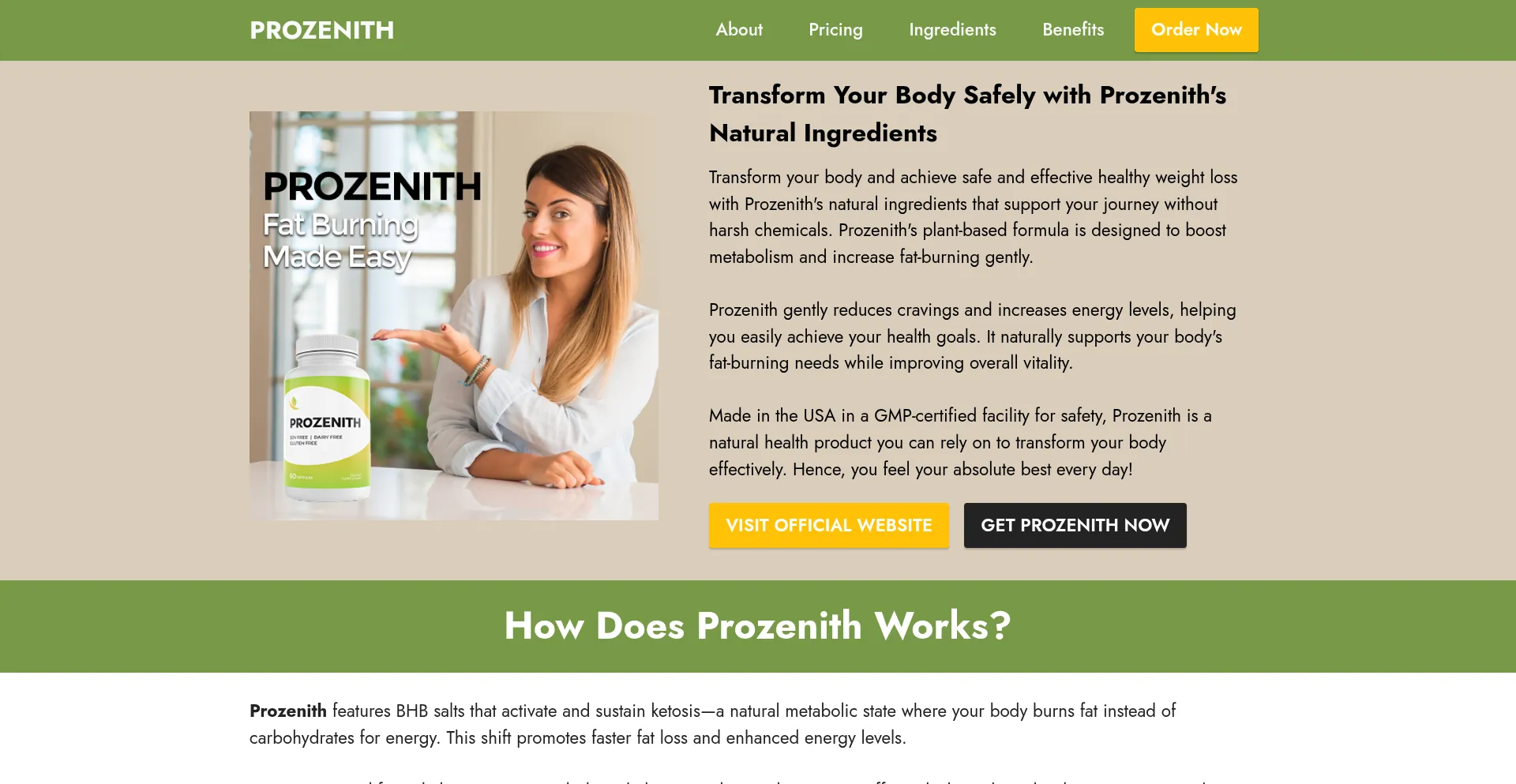 Website screenshot of Usprozenith.com