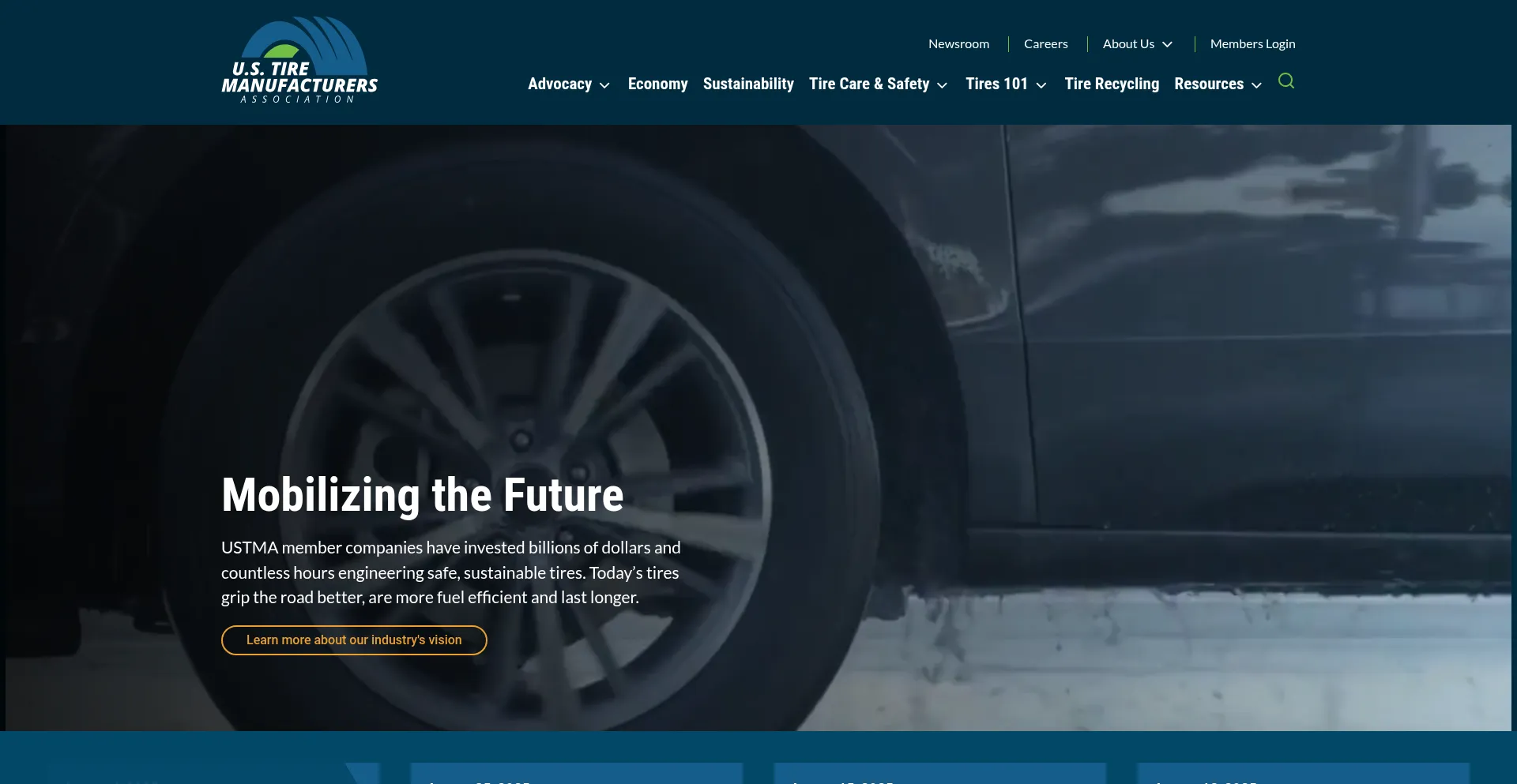 Website screenshot of Ustires.org