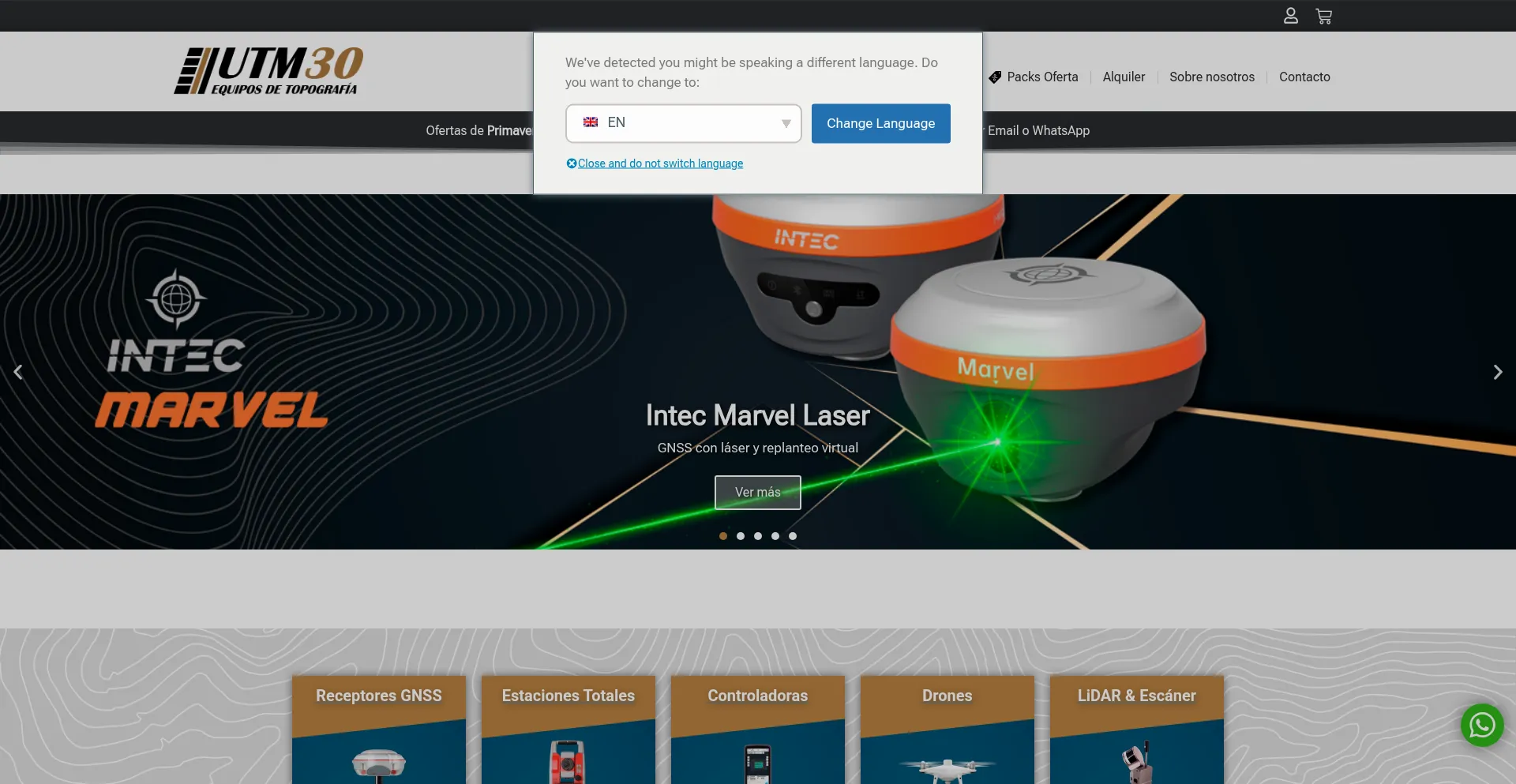 Website screenshot of Utm30.com