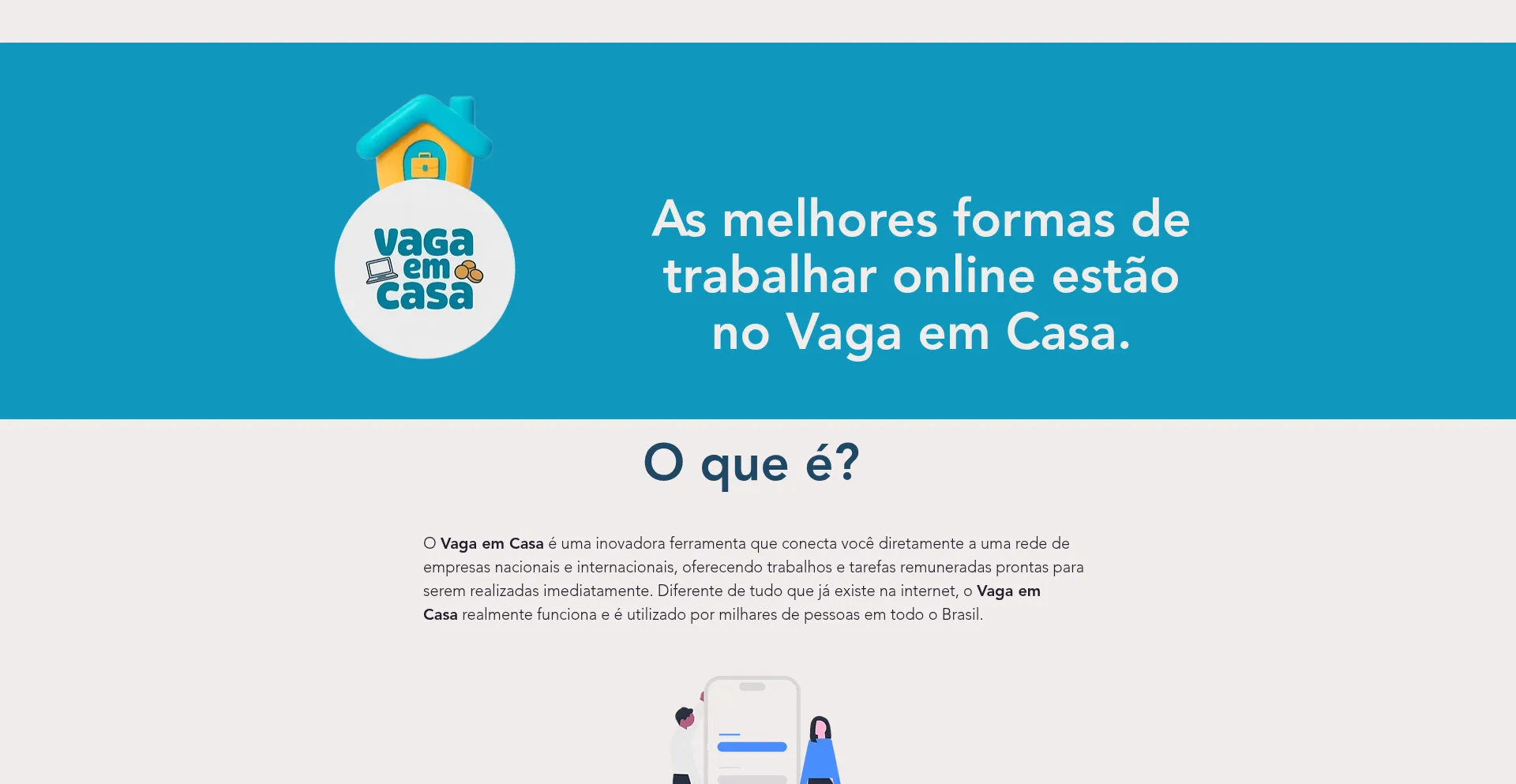 Website screenshot of Vagaemcasa.org