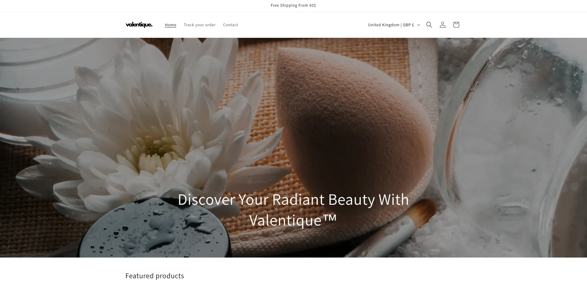 Website screenshot of Valentique-shop.com