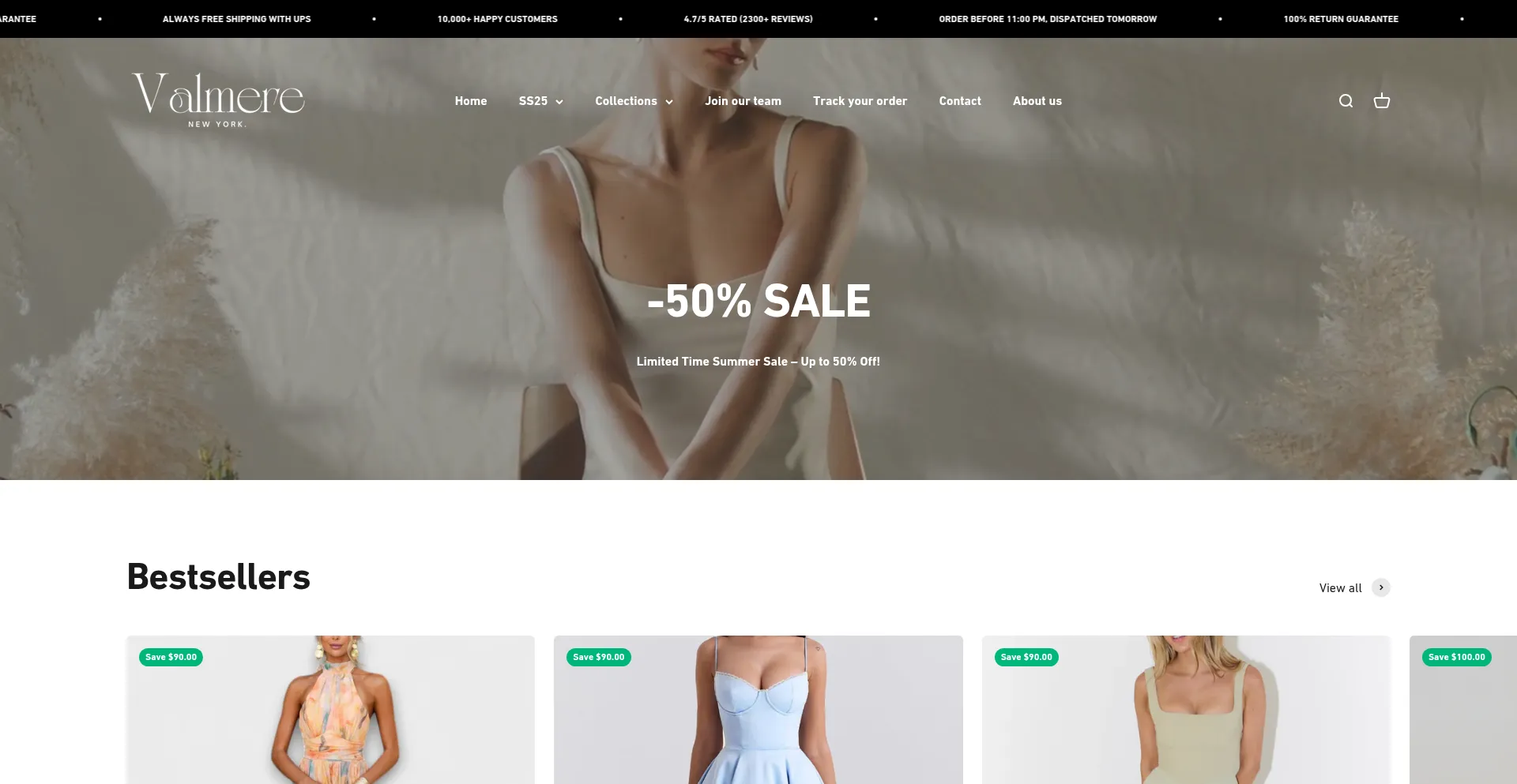 Website screenshot of Valmerenewyork.com