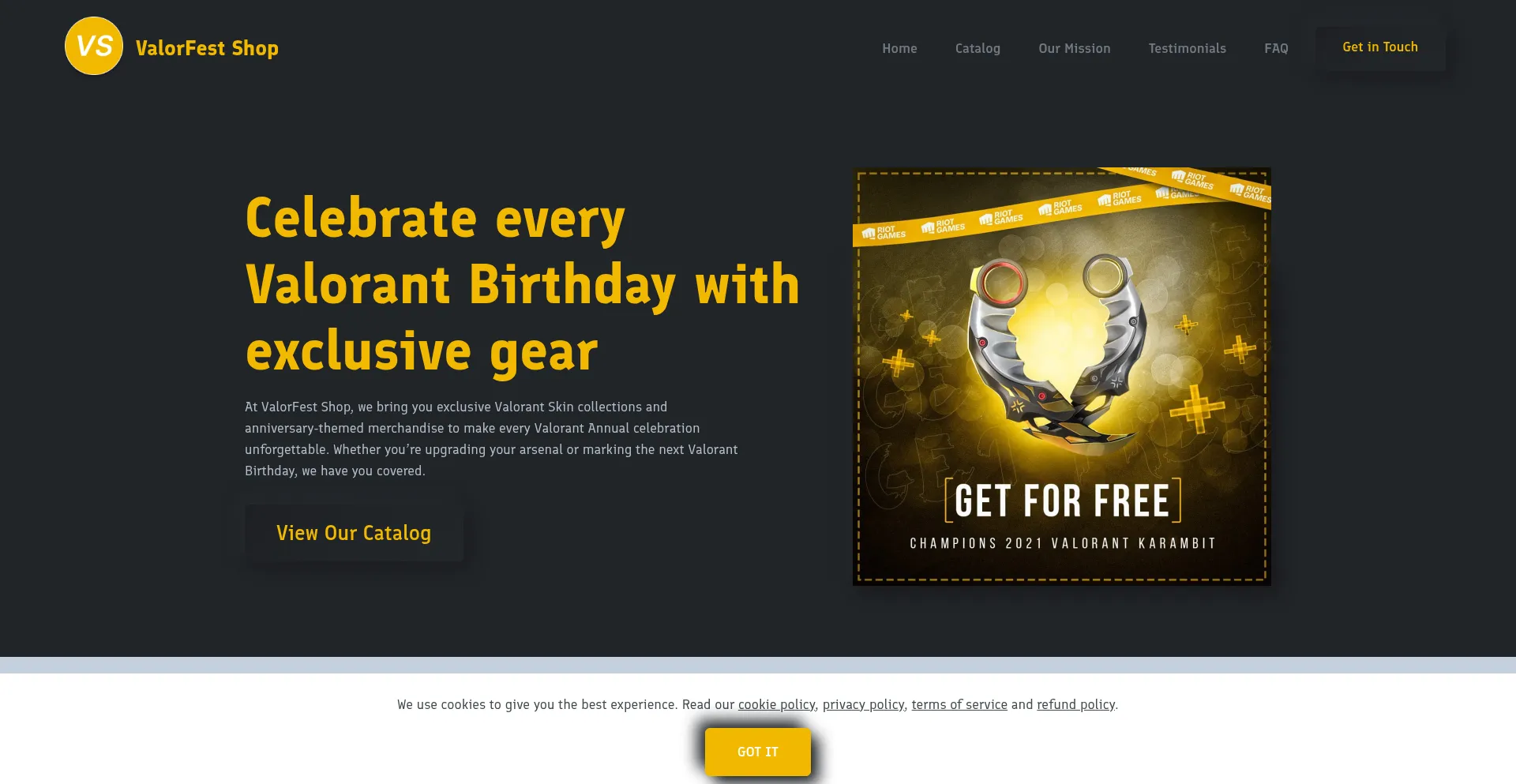 Website screenshot of Valorant7.com