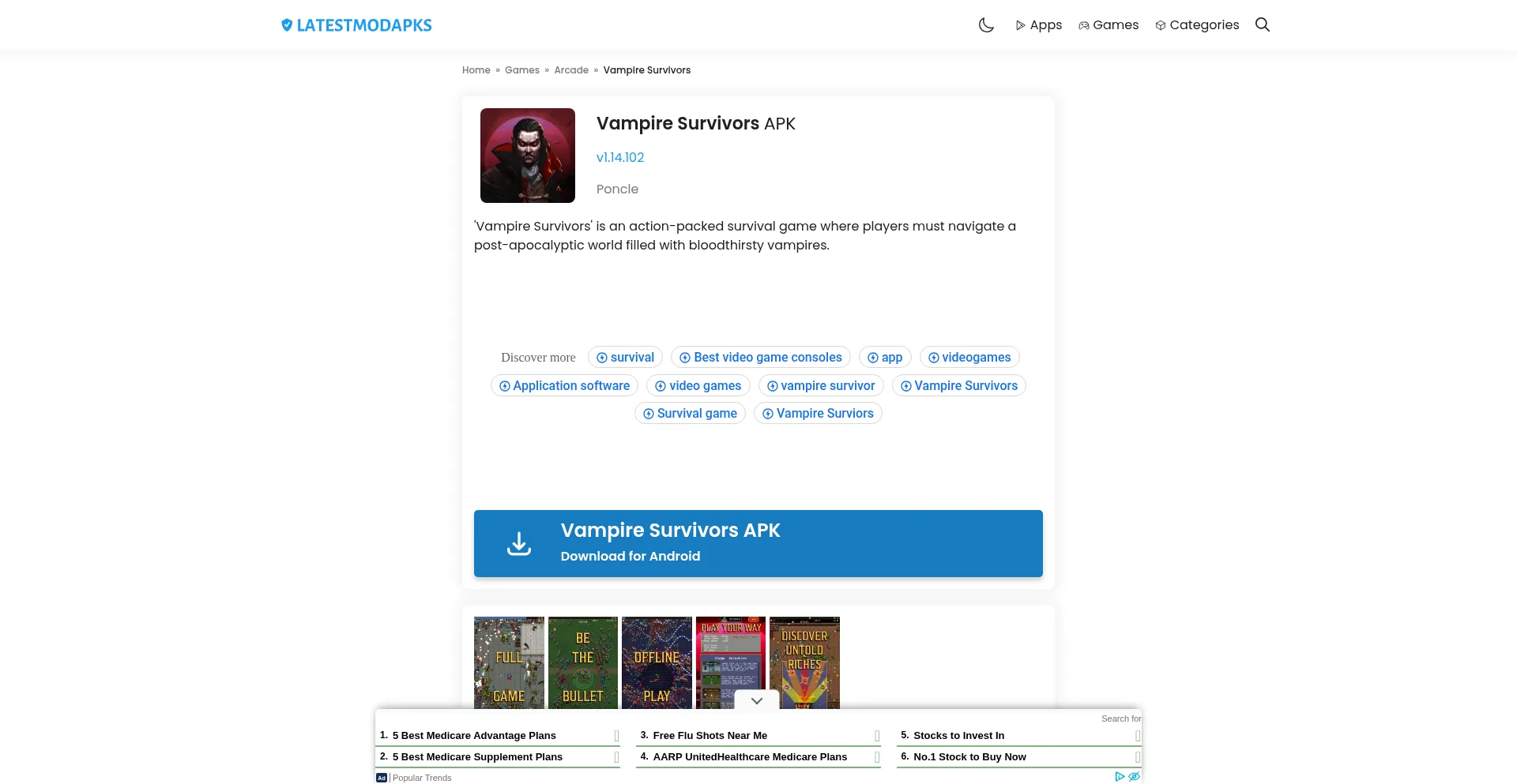 Vampire-survivors.latestmodapks.com