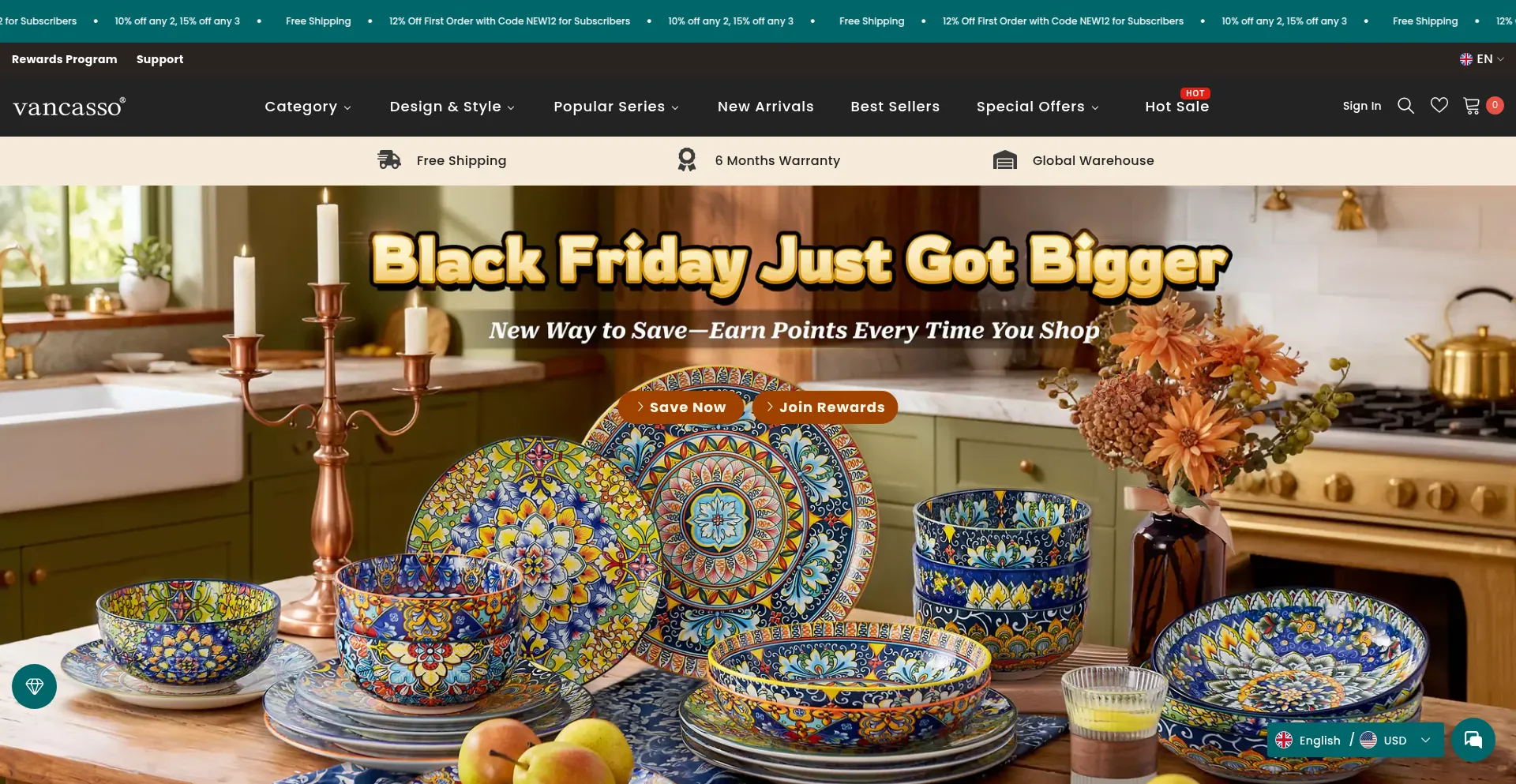 Vancassotableware.com