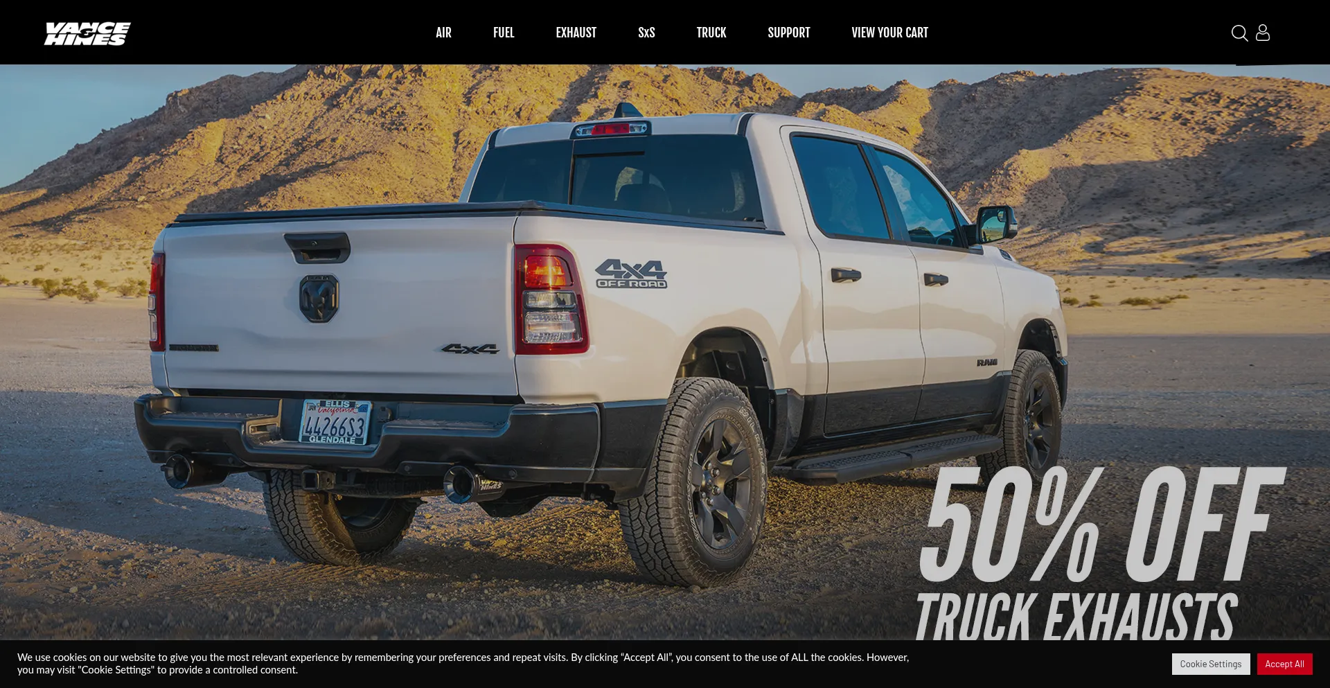 Website screenshot of Vanceandhines.com
