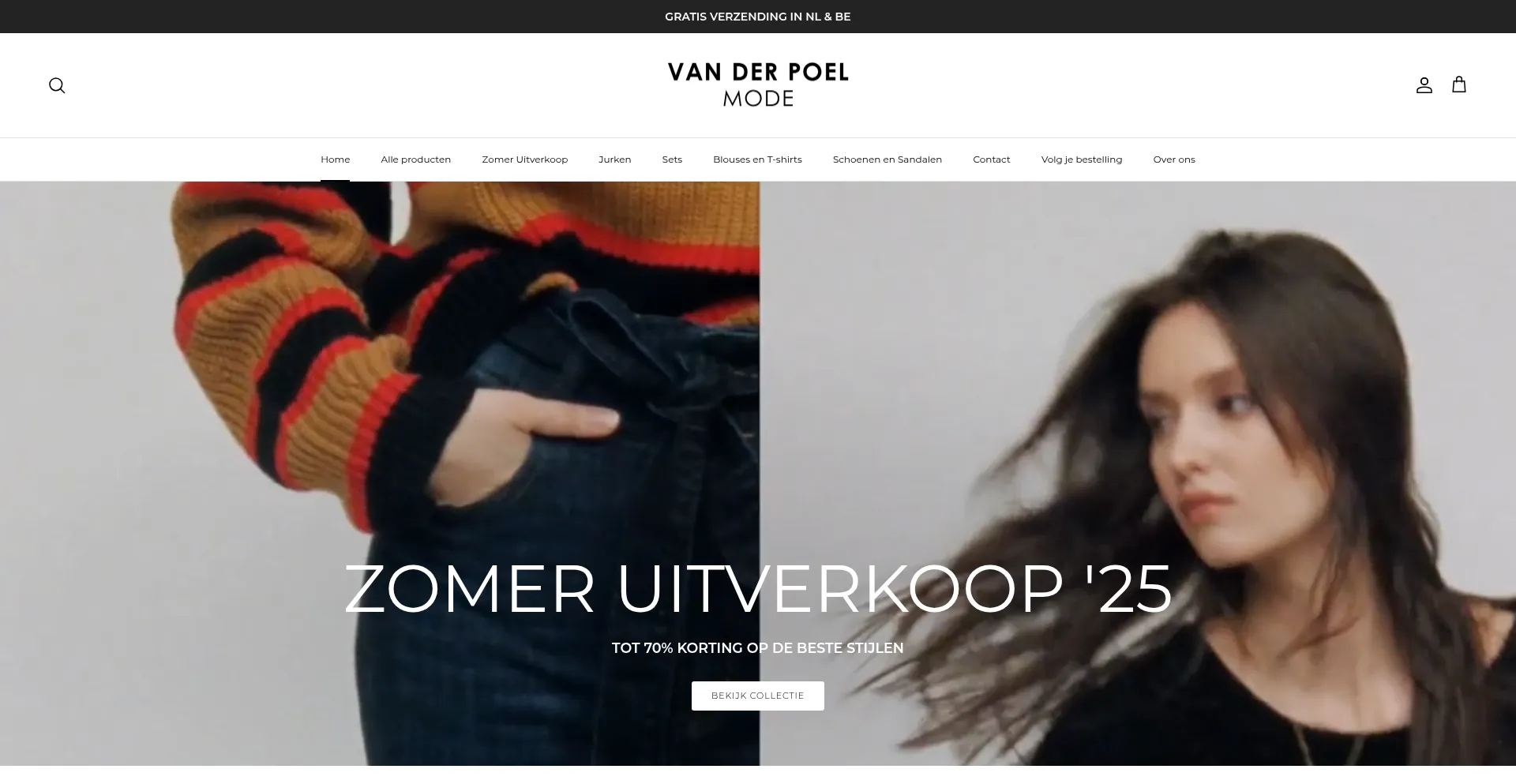 Website screenshot of Vanderpoelmode.com