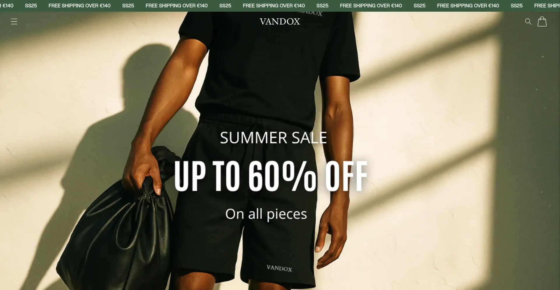 Website screenshot of Vandox.club