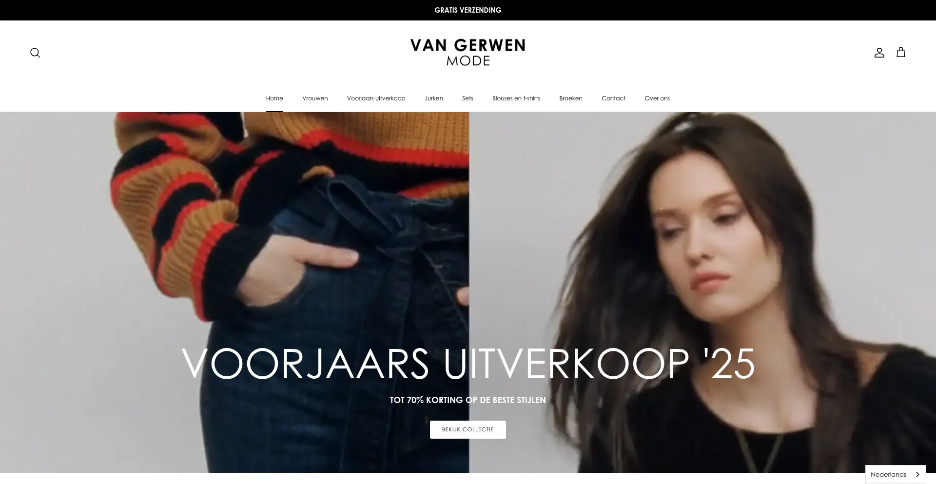 Website screenshot of Vangerwenmode.com