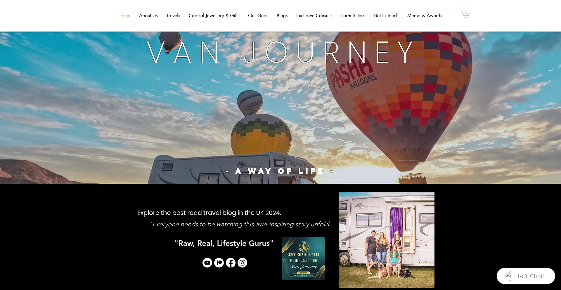Website screenshot of Vanjourney.co.uk